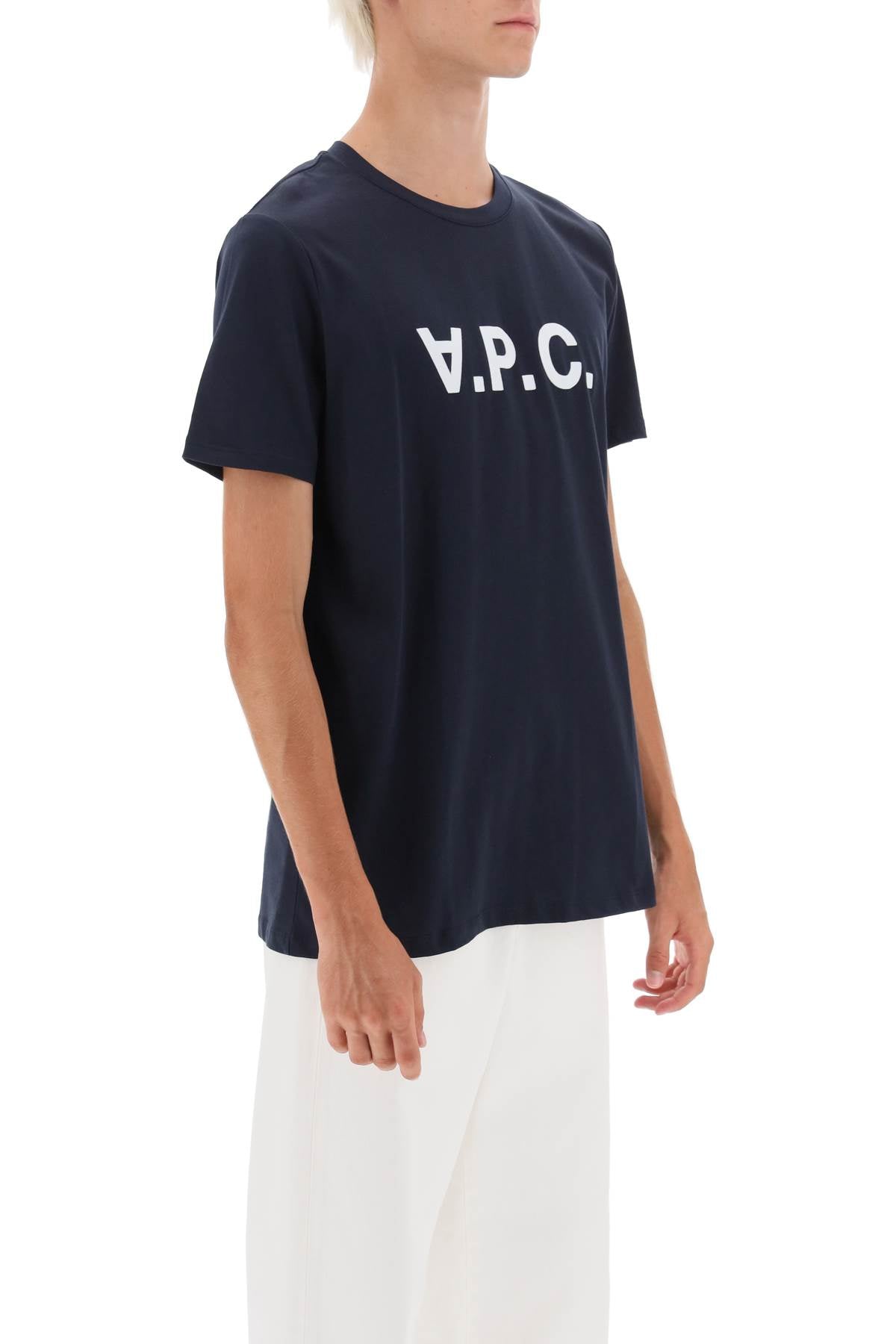 A.P.C. A.p.c. flocked vpc logo t-shirt