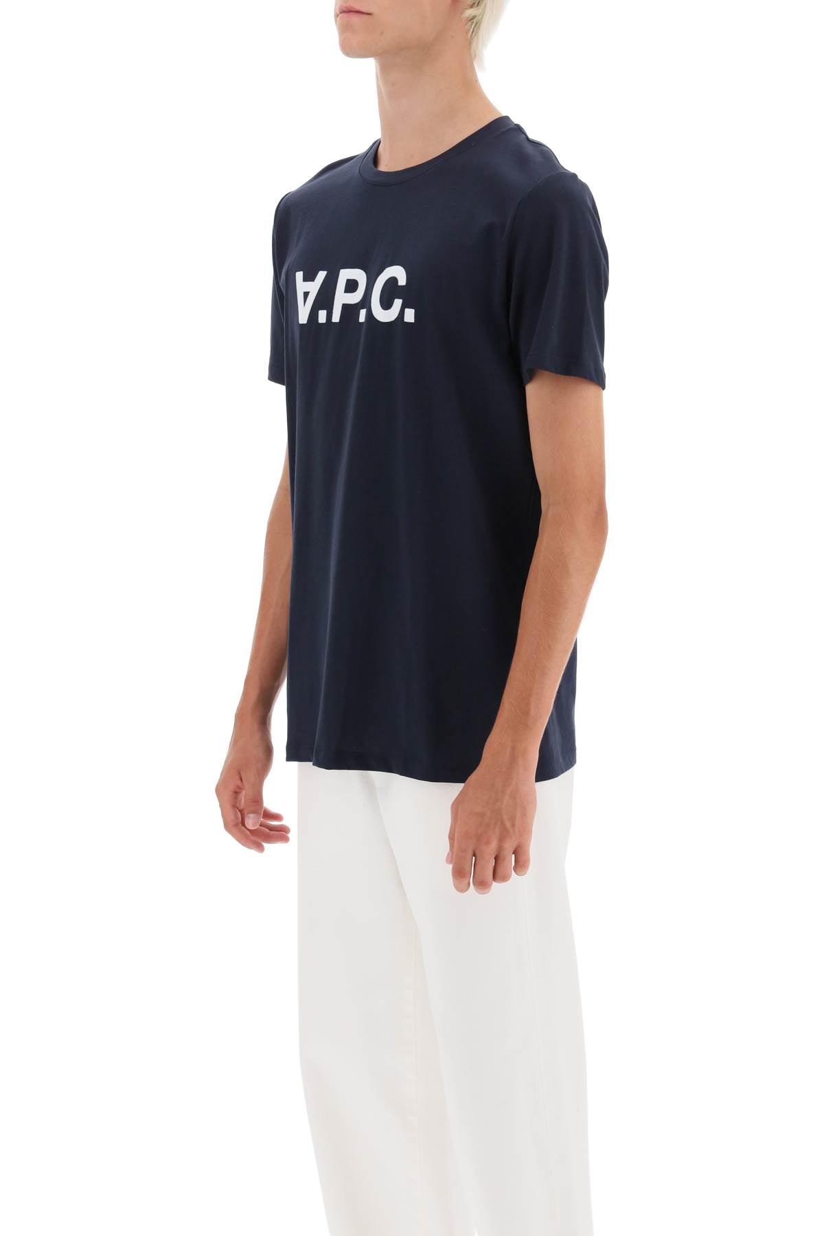 A.P.C. A.p.c. flocked vpc logo t-shirt