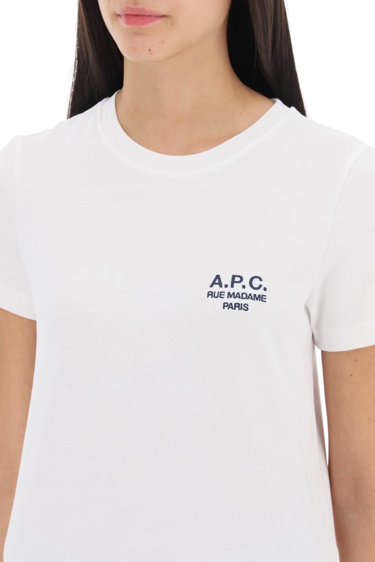 A.P.C. A.p.c. denise t-shirt with logo embroidery