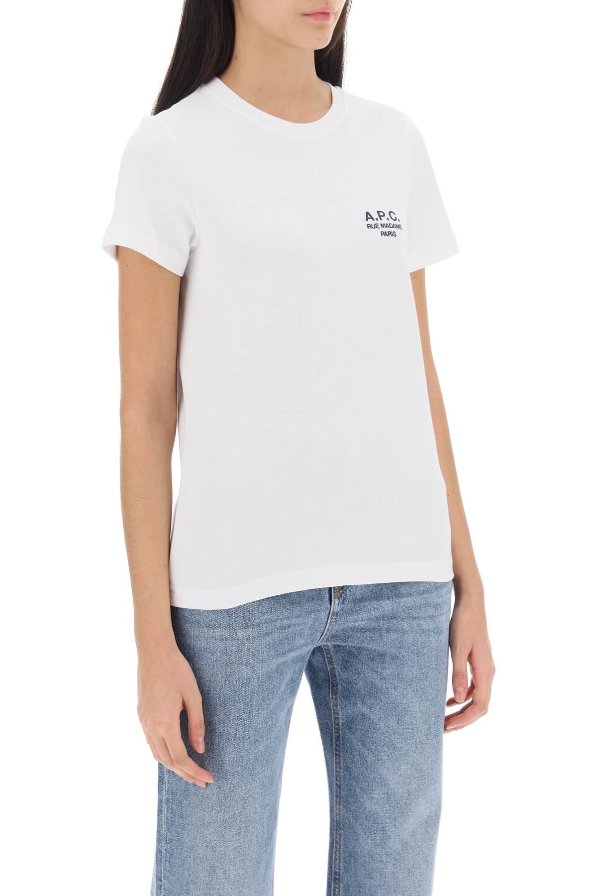 A.P.C. A.p.c. denise t-shirt with logo embroidery