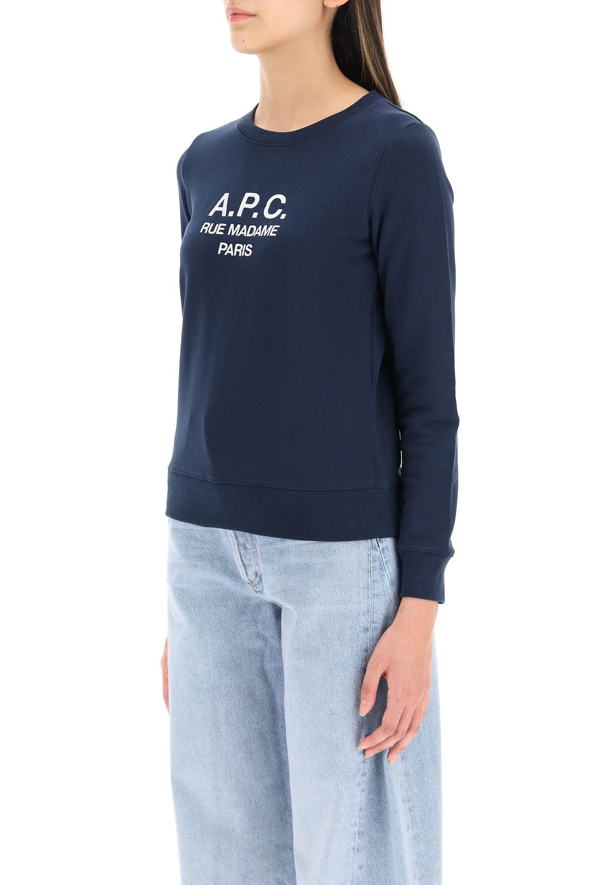 A.P.C. A.p.c. tina sweatshirt with embroidered logo