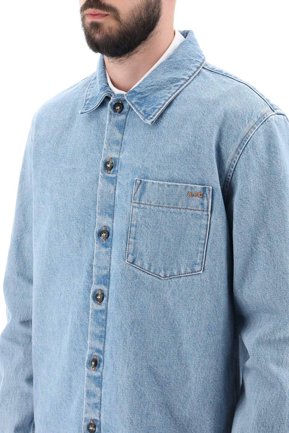 A.P.C. A.p.c. vittorio brodee poitrine denim overshirt