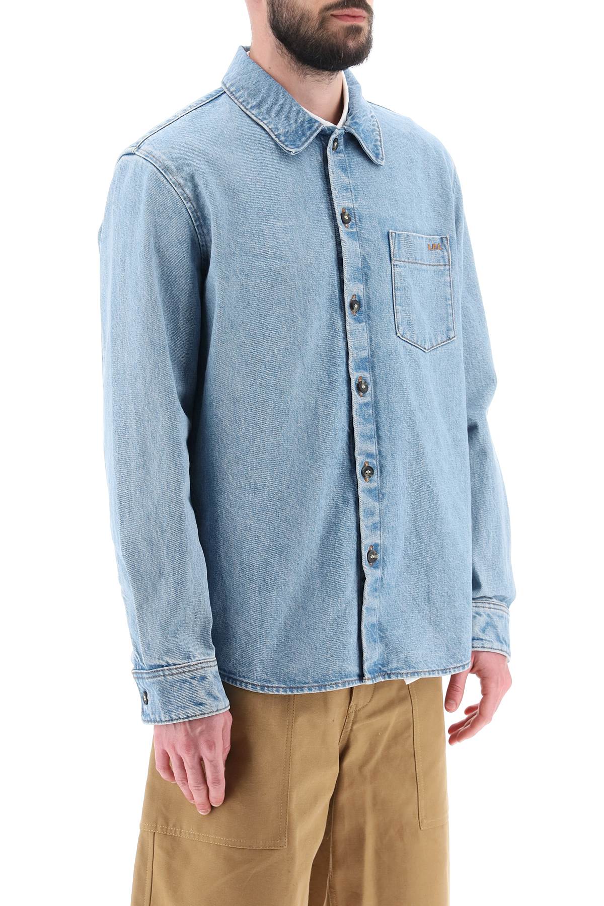 A.P.C. A.p.c. vittorio brodee poitrine denim overshirt