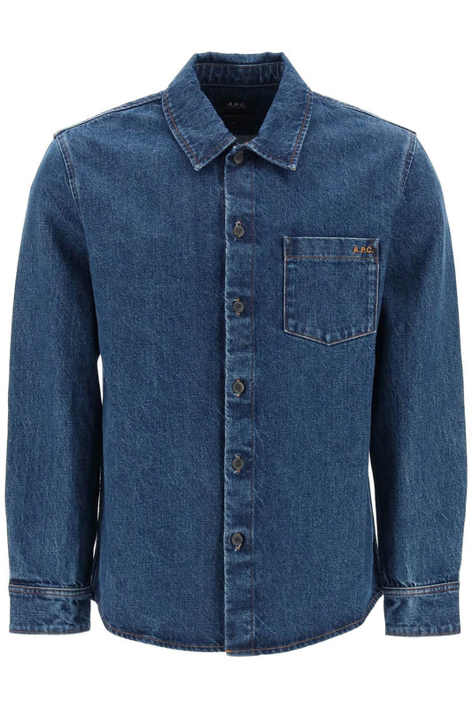 A.P.C. A.p.c. vittorio brodée poitrine denim overshirt