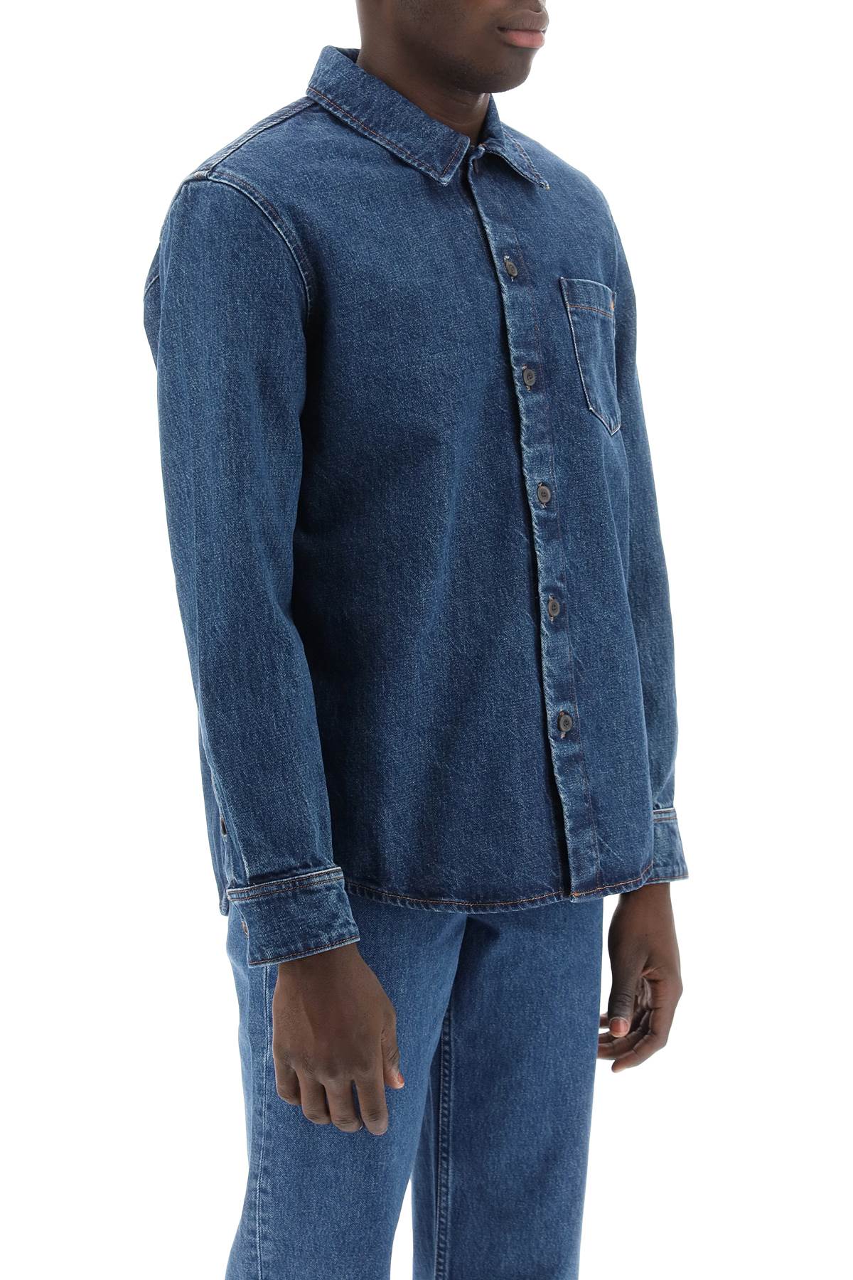 A.P.C. A.p.c. vittorio brodée poitrine denim overshirt