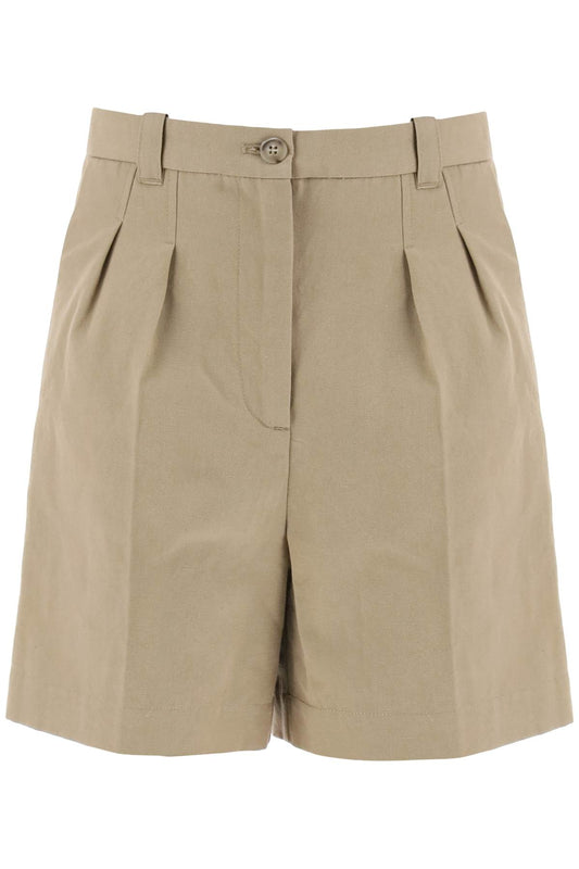 A.P.C. A.p.c. cotton and linen nola shorts for