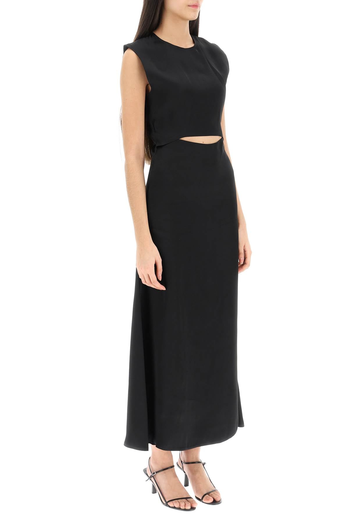 Loulou Studio Loulou studio 'copan' long cut-out dress in satin