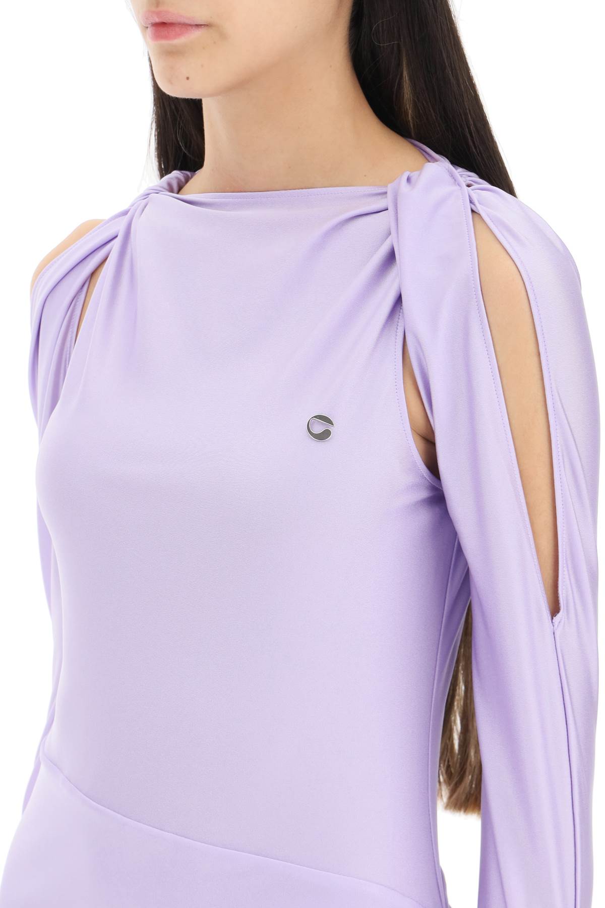 Coperni Coperni draped mini dress with cut-out details