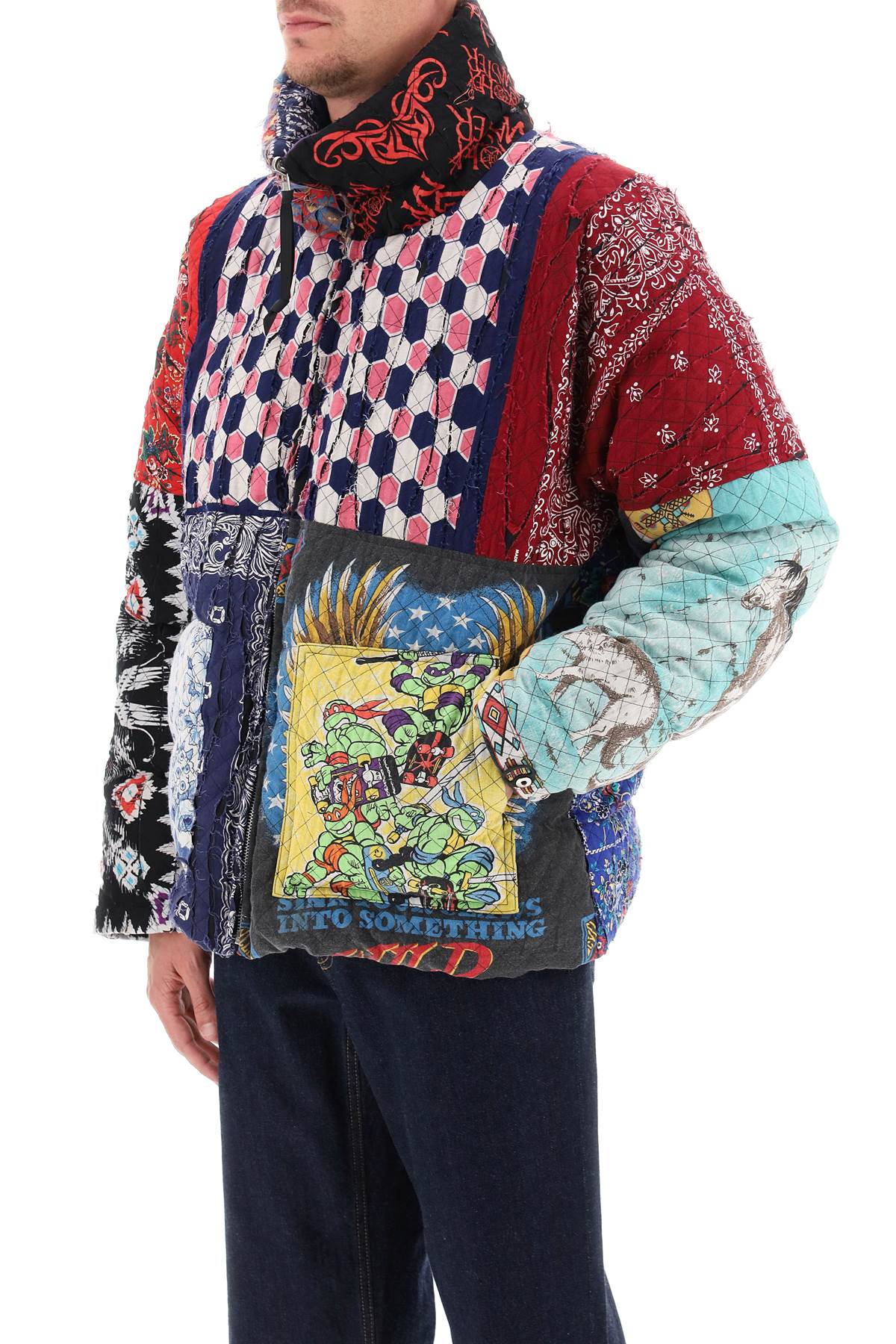 Children Of The Discordance Children of the discordance reversible patchwork down jacket