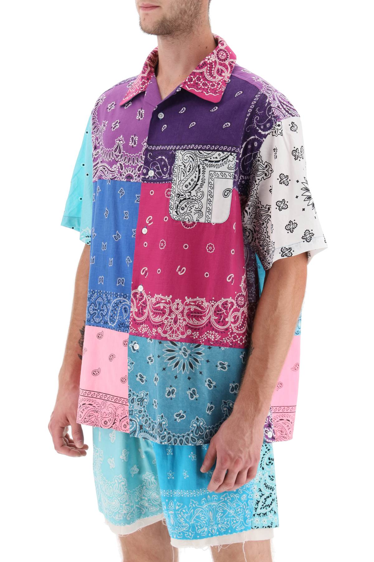 Children Of The Discordance Children of the discordance short-sleeved patchwork shirt with bandana prints