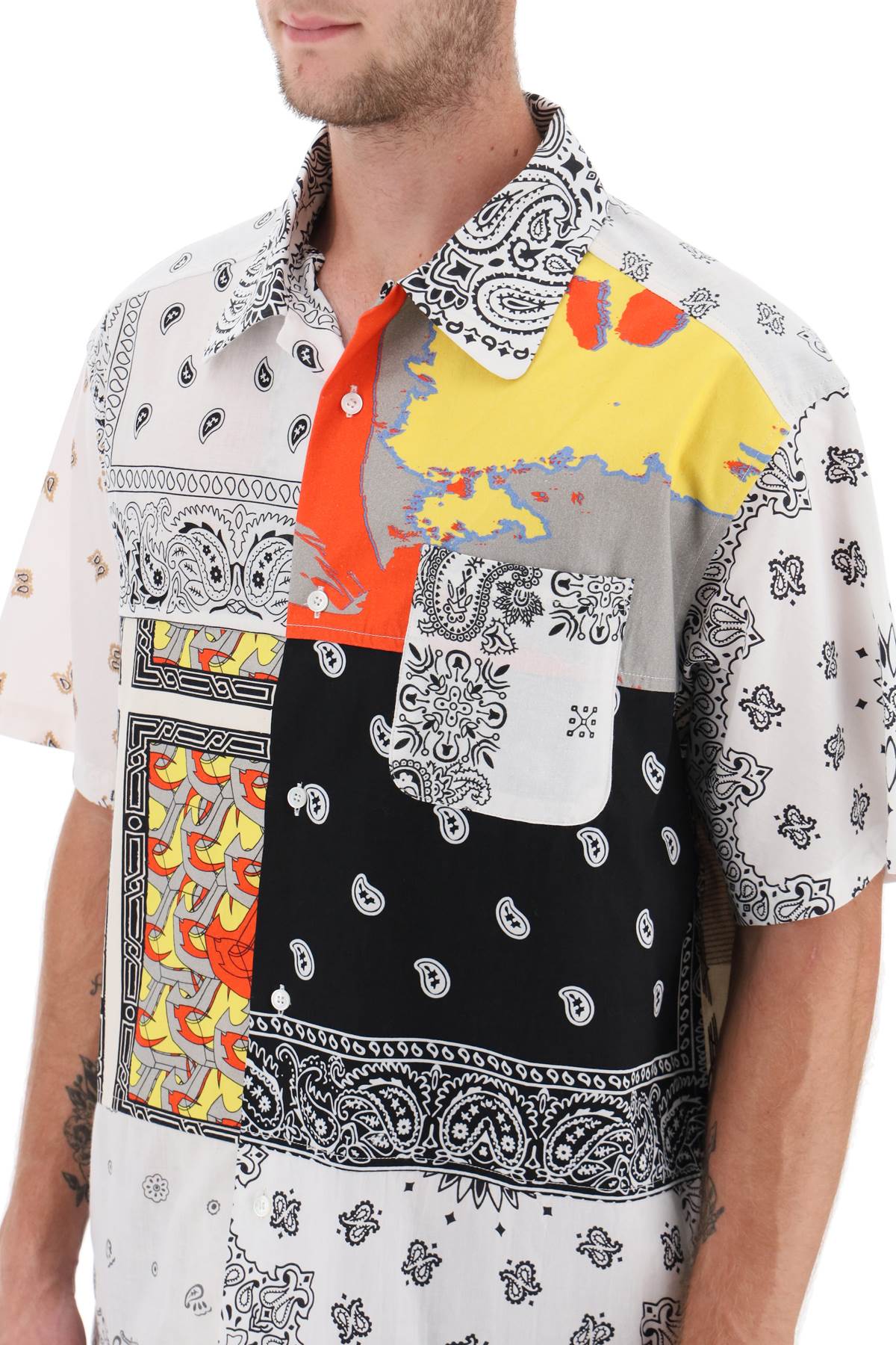 Children Of The Discordance Children of the discordance short-sleeved patchwork shirt