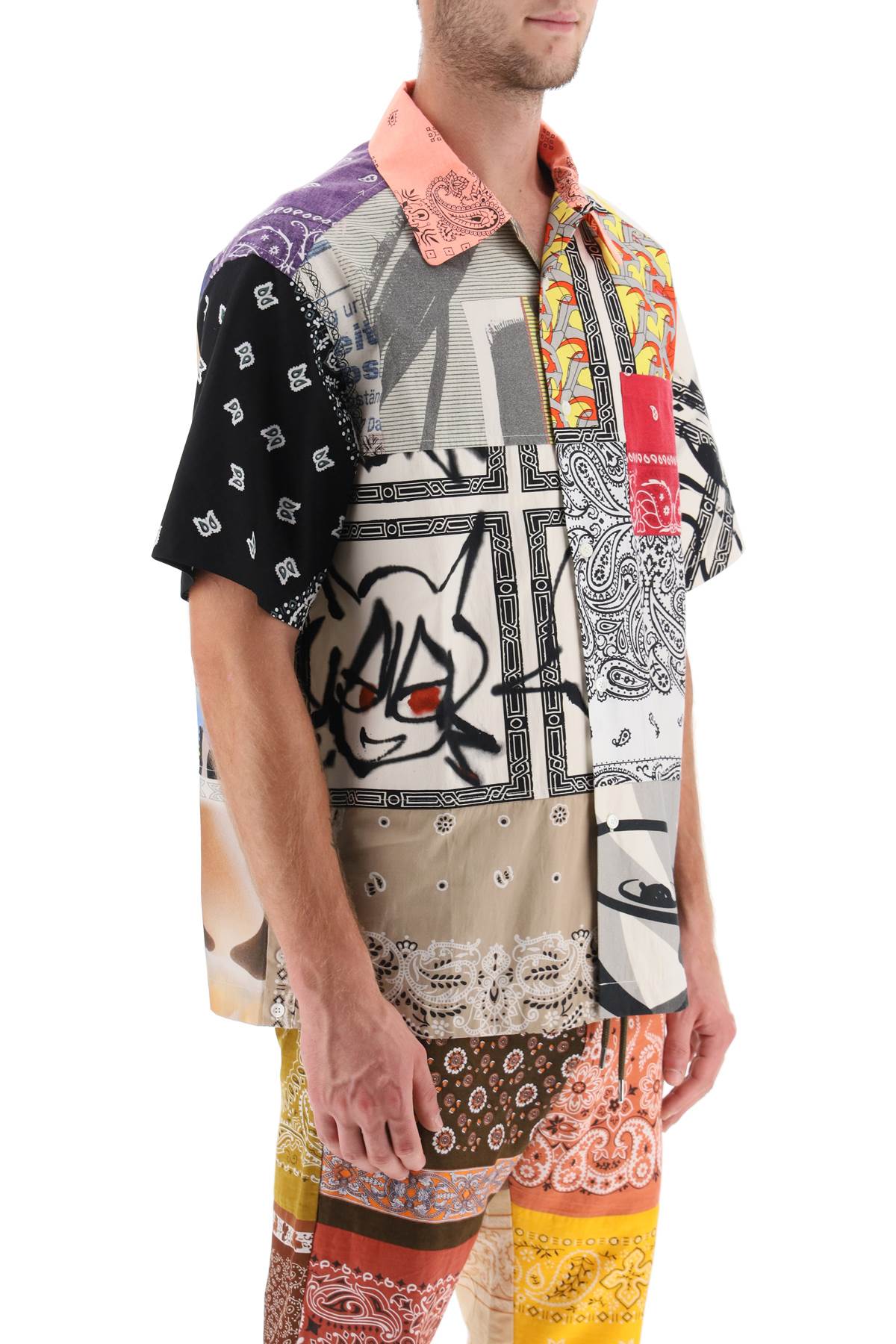 Children Of The Discordance Children of the discordance short-sleeved patchwork shirt