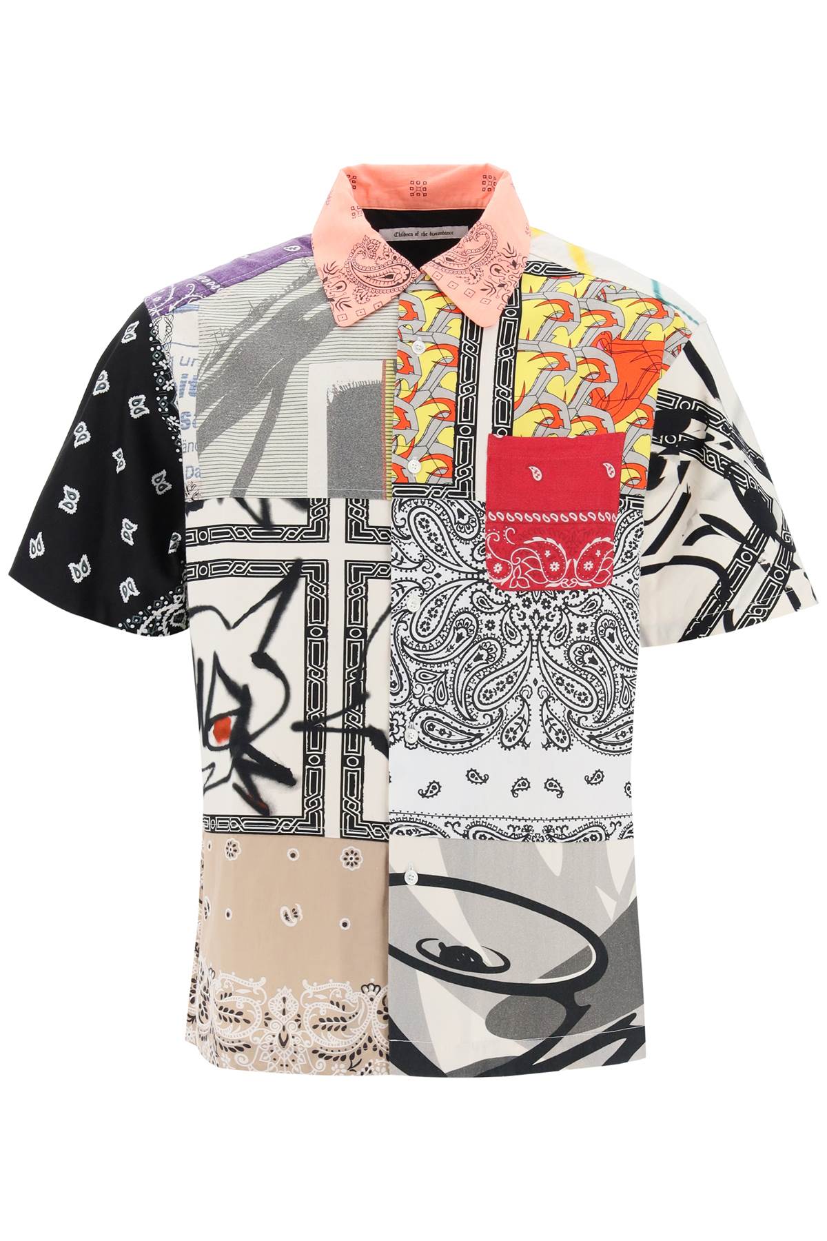 Children Of The Discordance Children of the discordance short-sleeved patchwork shirt