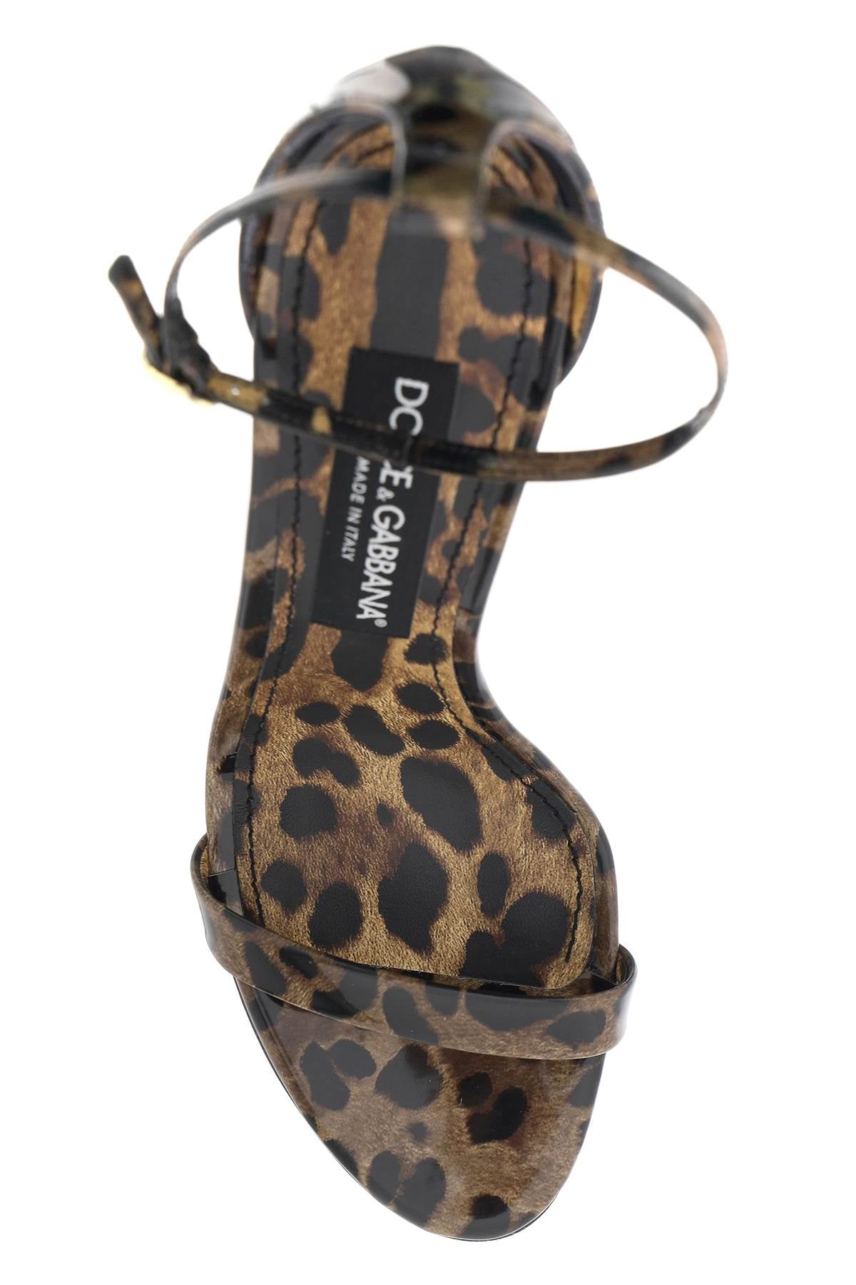 Dolce & Gabbana Dolce & gabbana leopard print glossy leather sandals