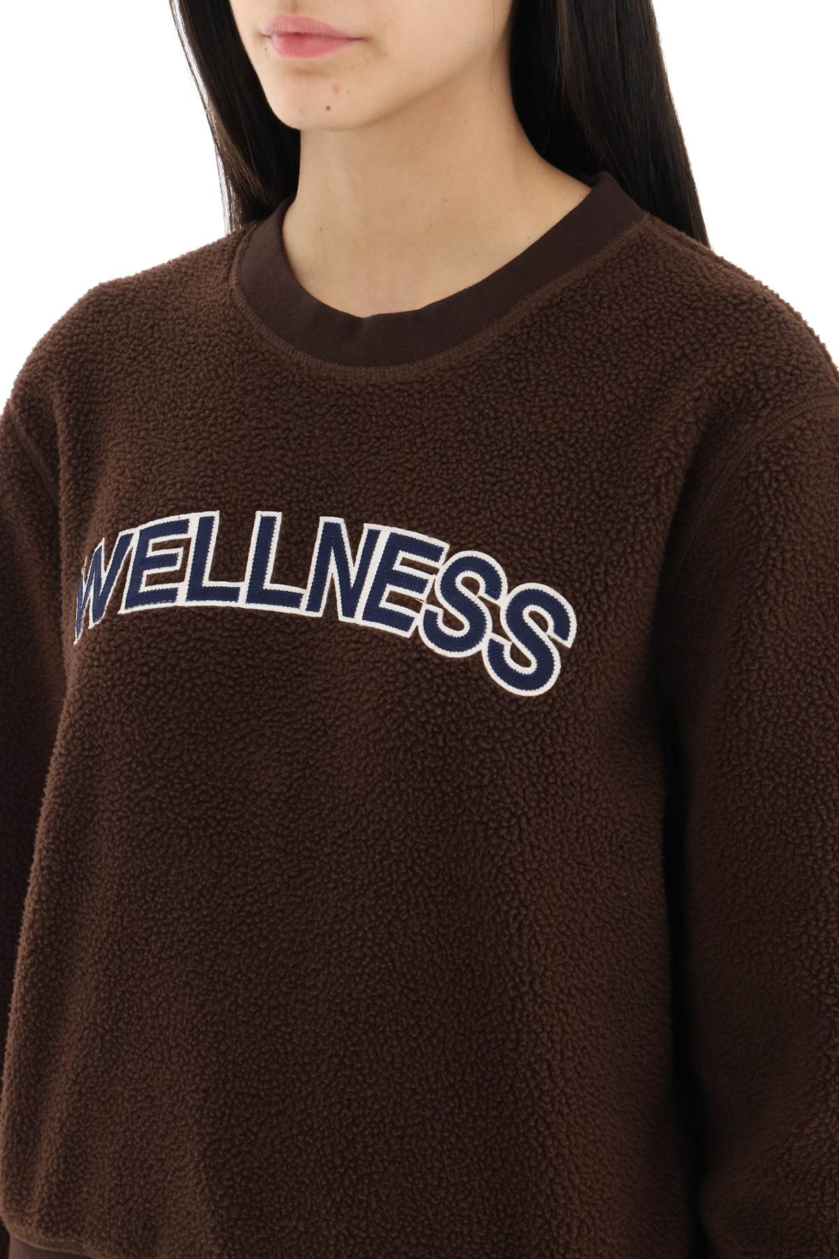 Sporty & Rich Sporty rich sherpa fleece crew-neck sweatshirt