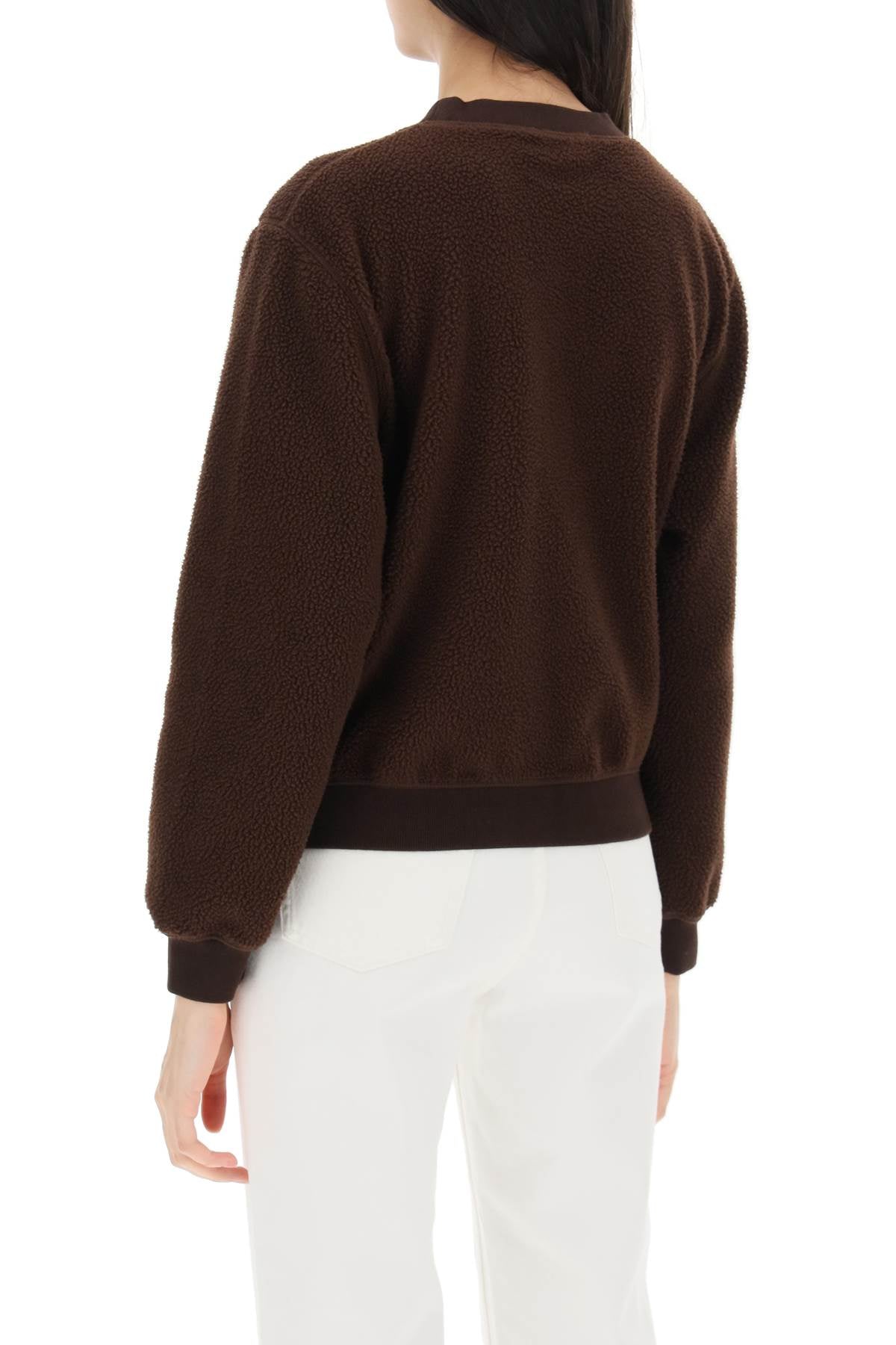 Sporty & Rich Sporty rich sherpa fleece crew-neck sweatshirt