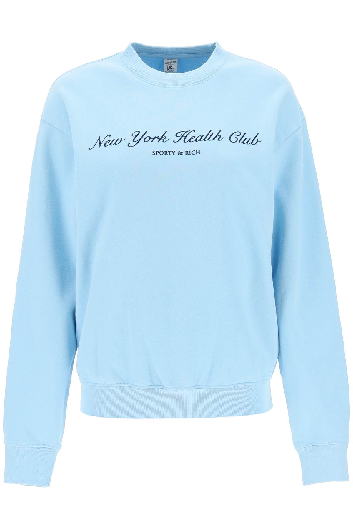 Sporty & Rich Sporty rich 'ny health club' flocked sweatshirt