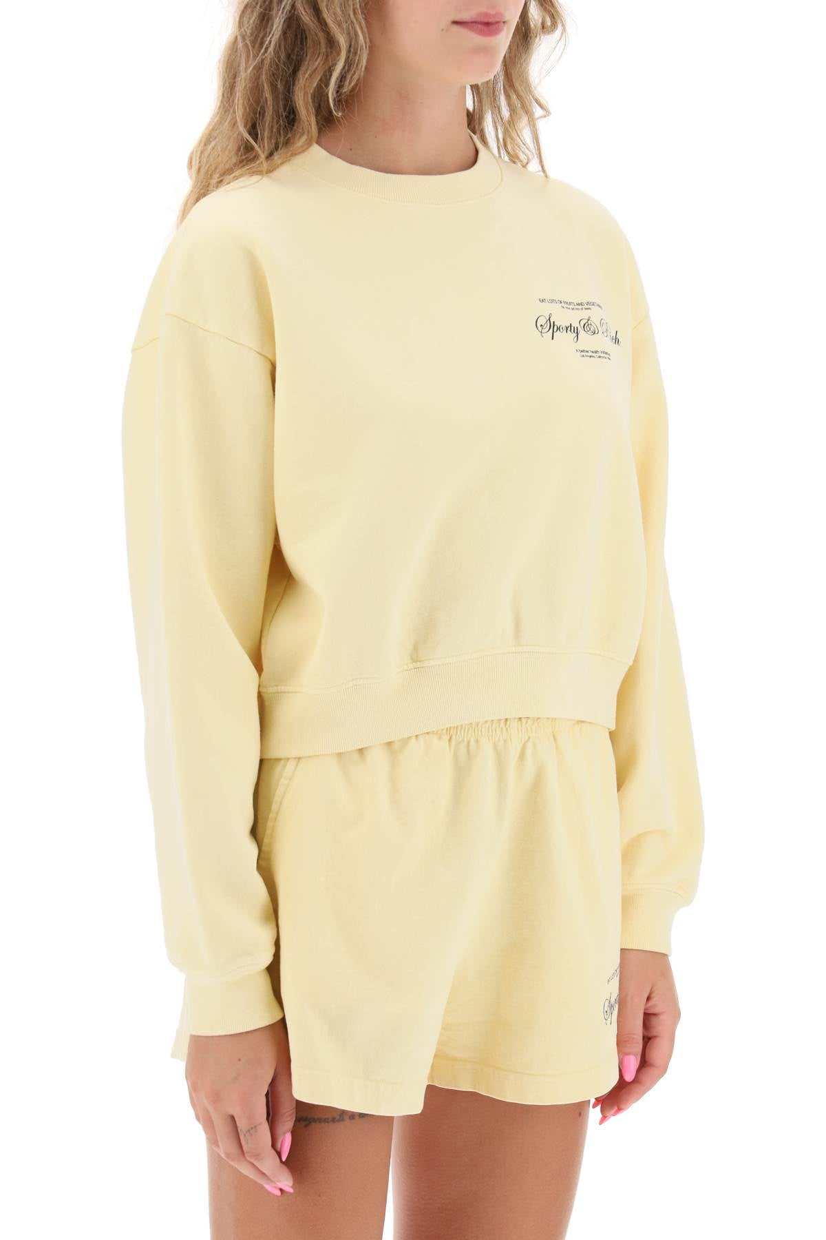 Sporty & Rich Sporty rich cropped sweatshirt