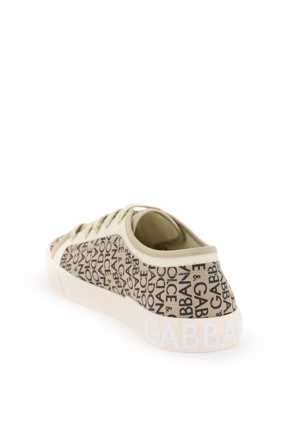 Dolce & Gabbana Dolce & gabbana portofino vintage printed canvas sneakers