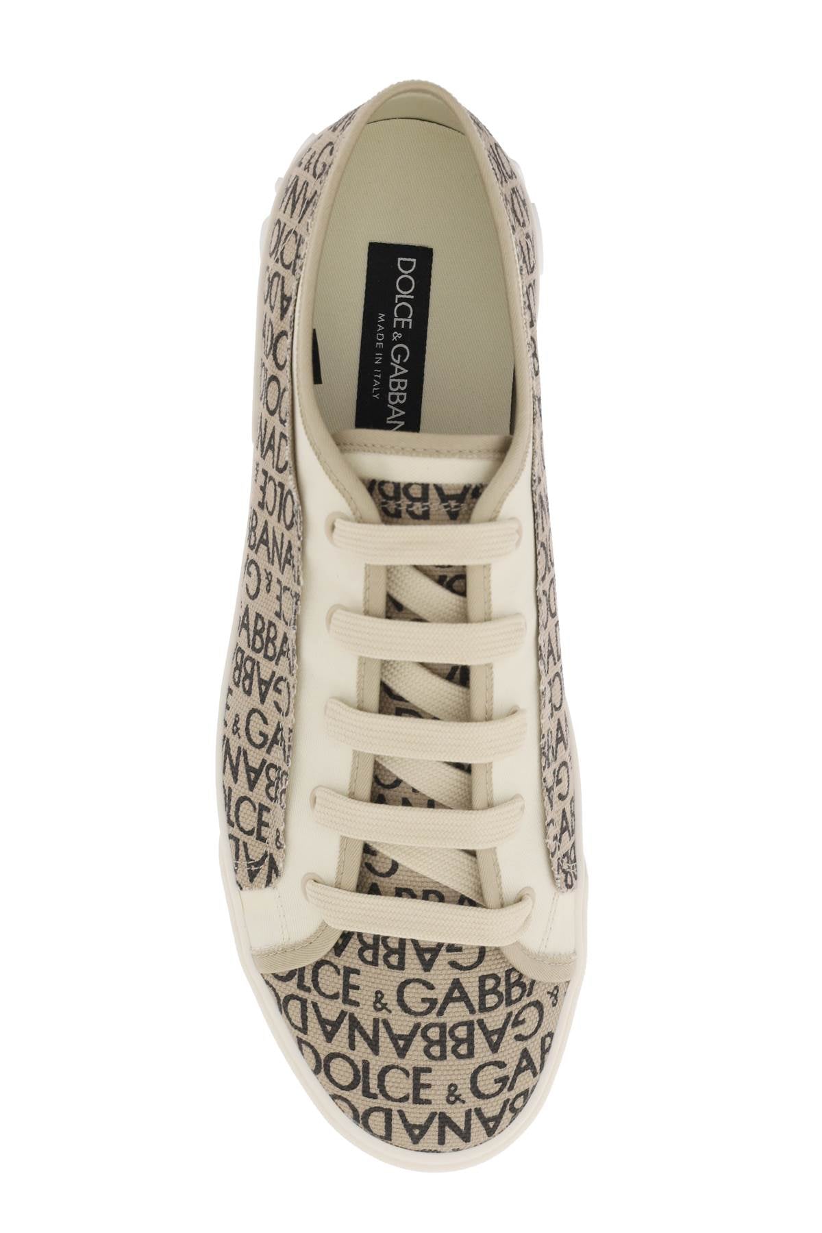 Dolce & Gabbana Dolce & gabbana portofino vintage printed canvas sneakers