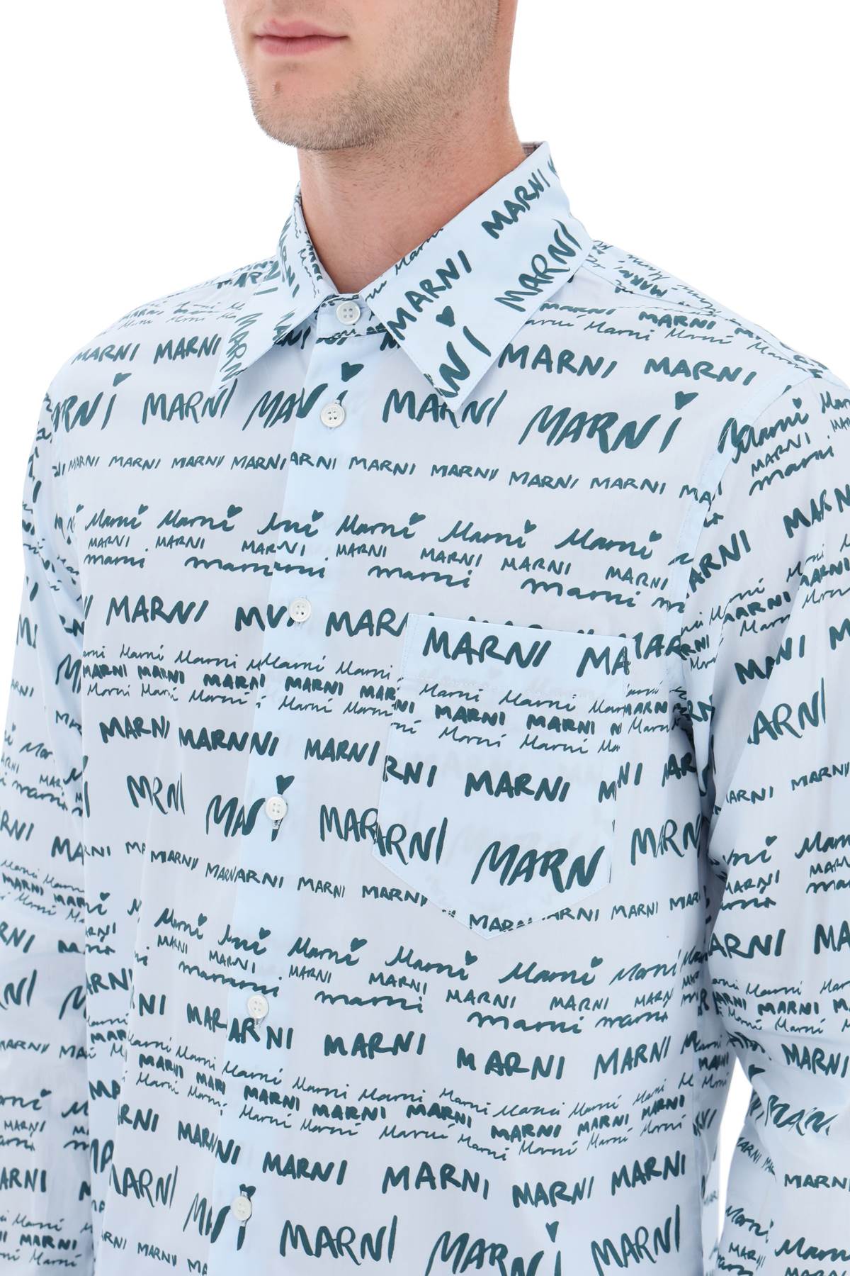 Marni Marni shirt with logo lettering motif