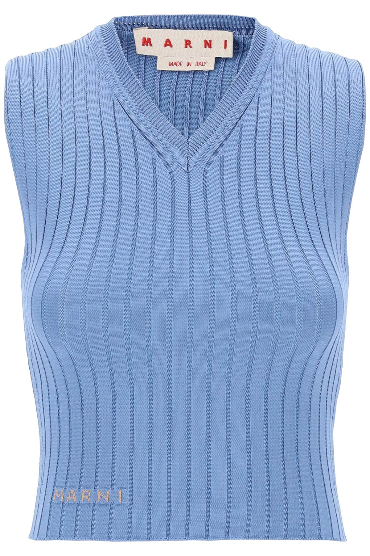 Marni Marni sleeveless ribbed knit top