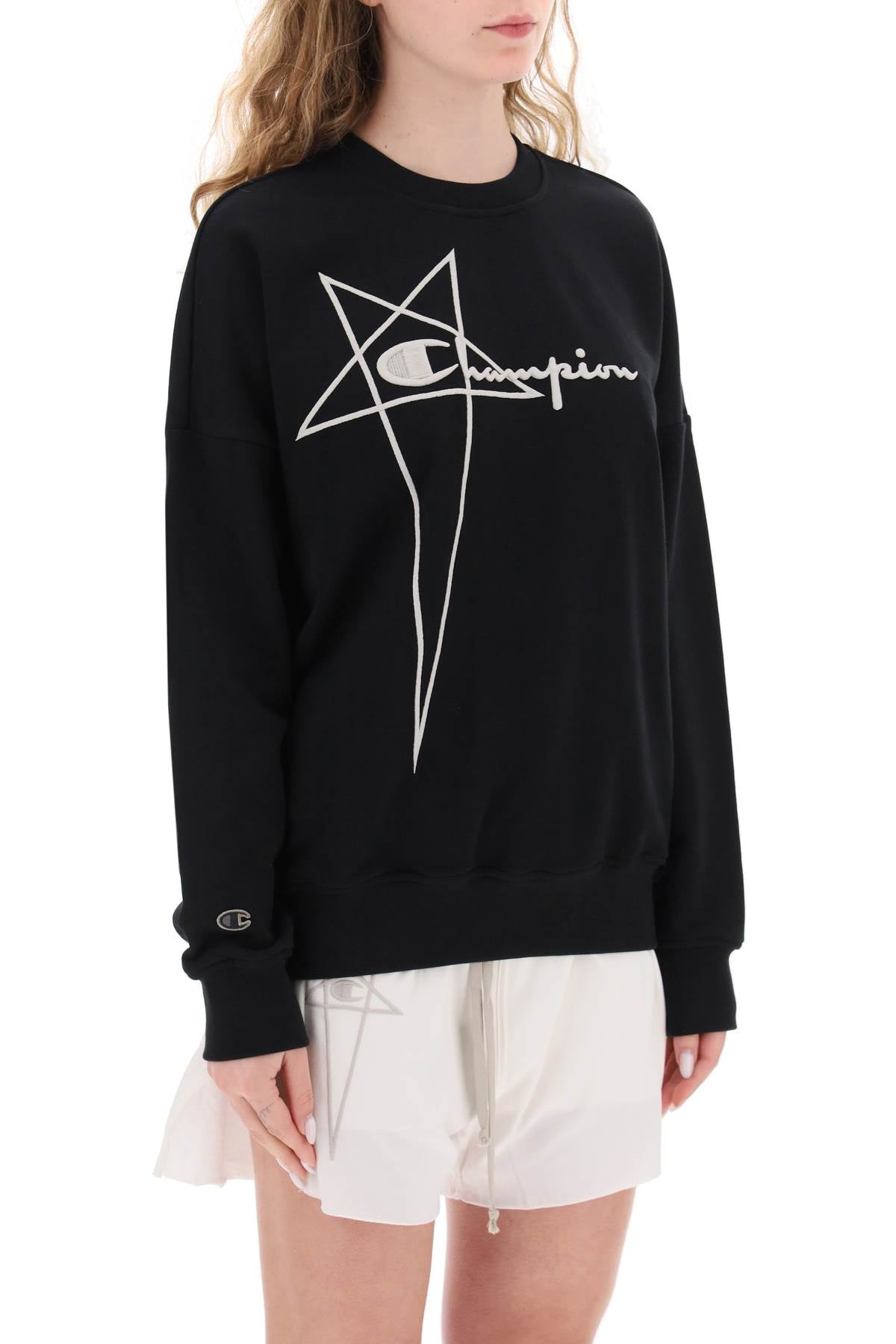 Rick Owens Rick owens 'champion x rick owens' crew-neck sweatshirt with logo embroidery