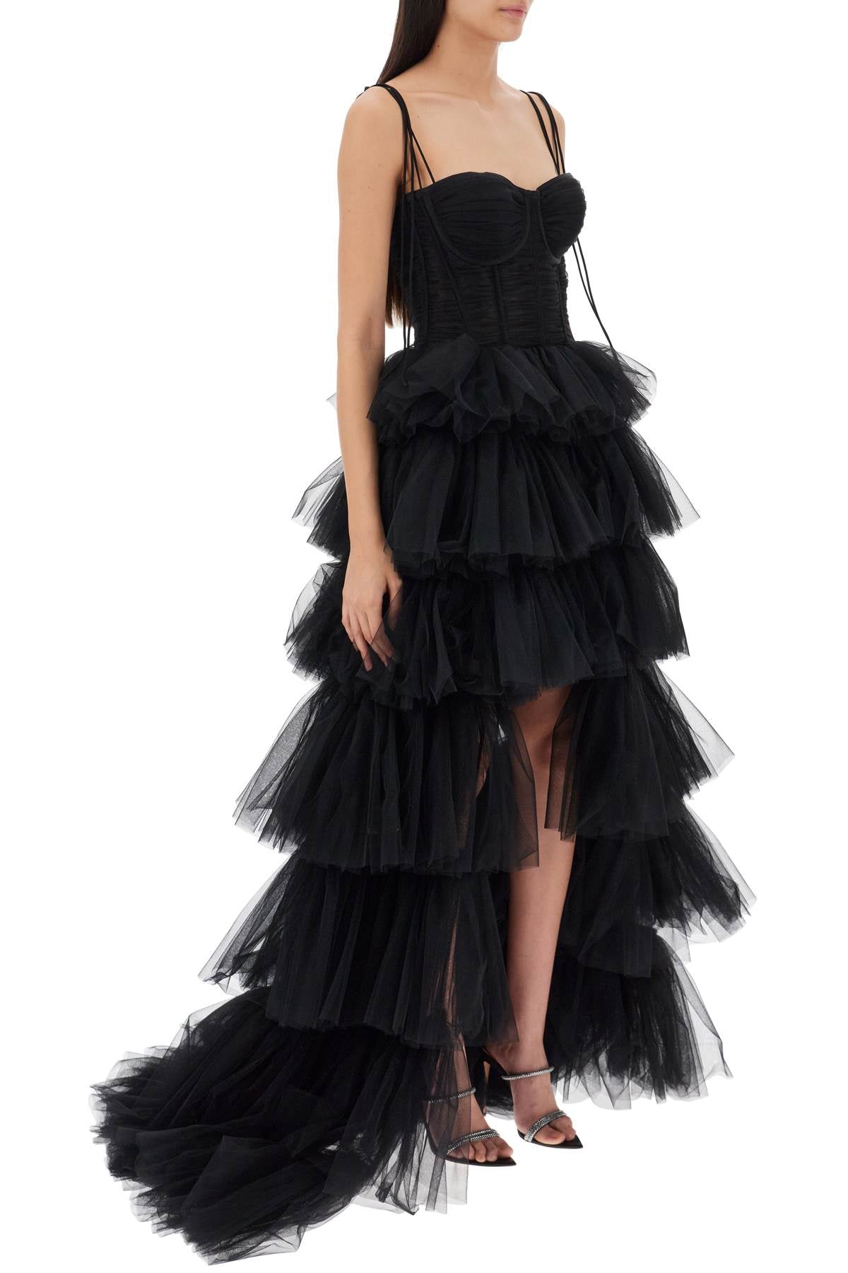 1913 Dresscode 1913 dresscode long bustier dress with flounced skirt