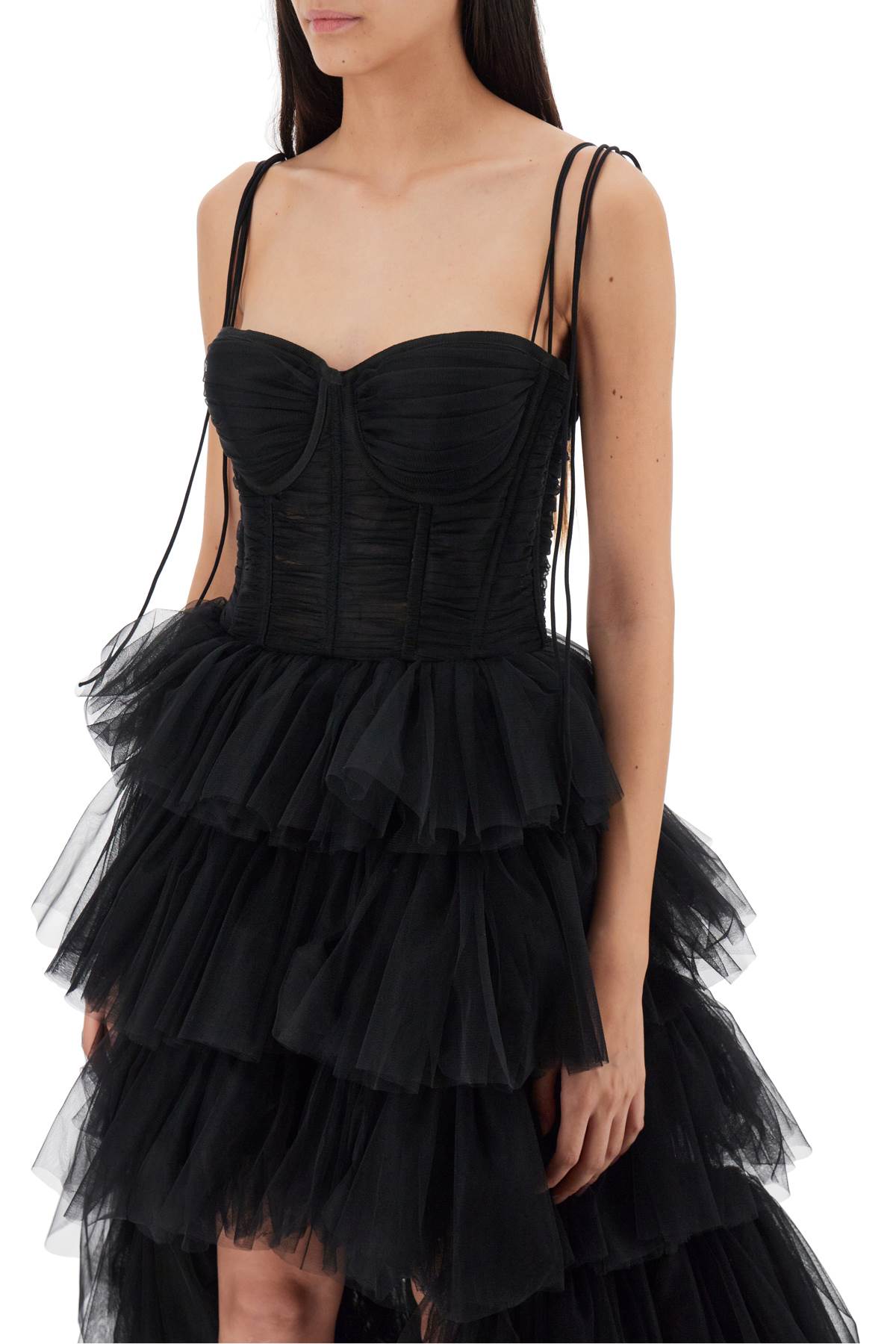 1913 Dresscode 1913 dresscode long bustier dress with flounced skirt