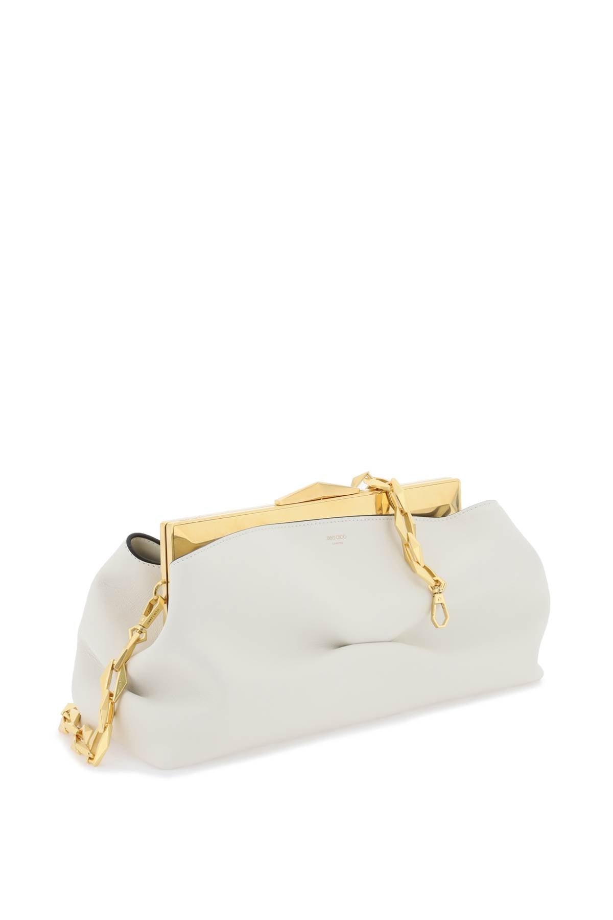 Jimmy Choo Jimmy choo leather diamond frame clutch