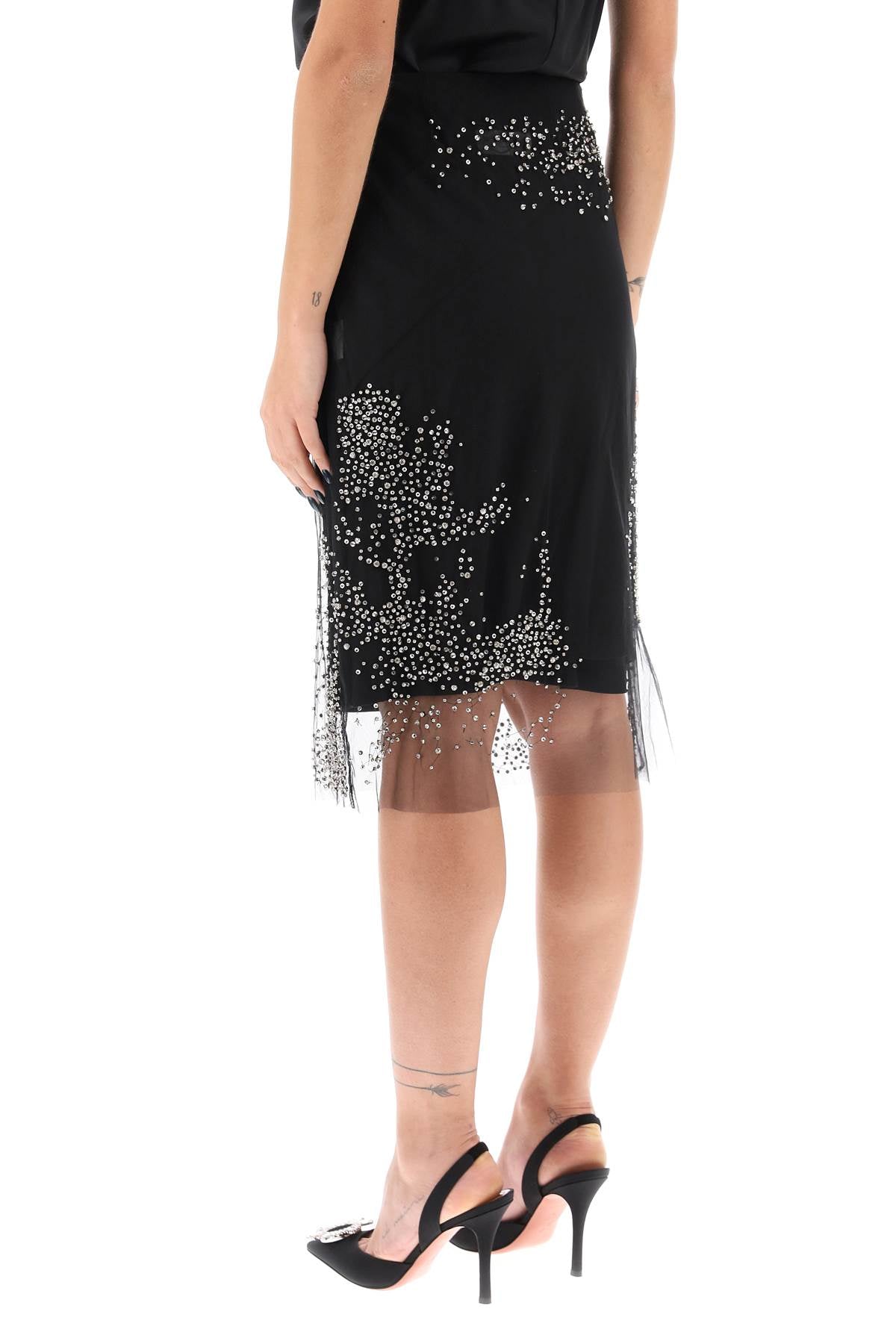 Des Phemmes Des phemmes diamanté tulle skirt