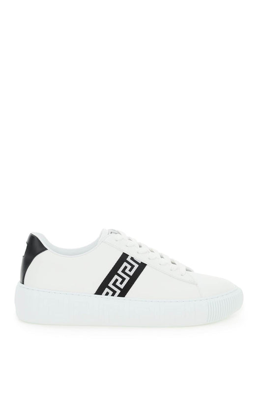 Versace Versace leather greca sneakers