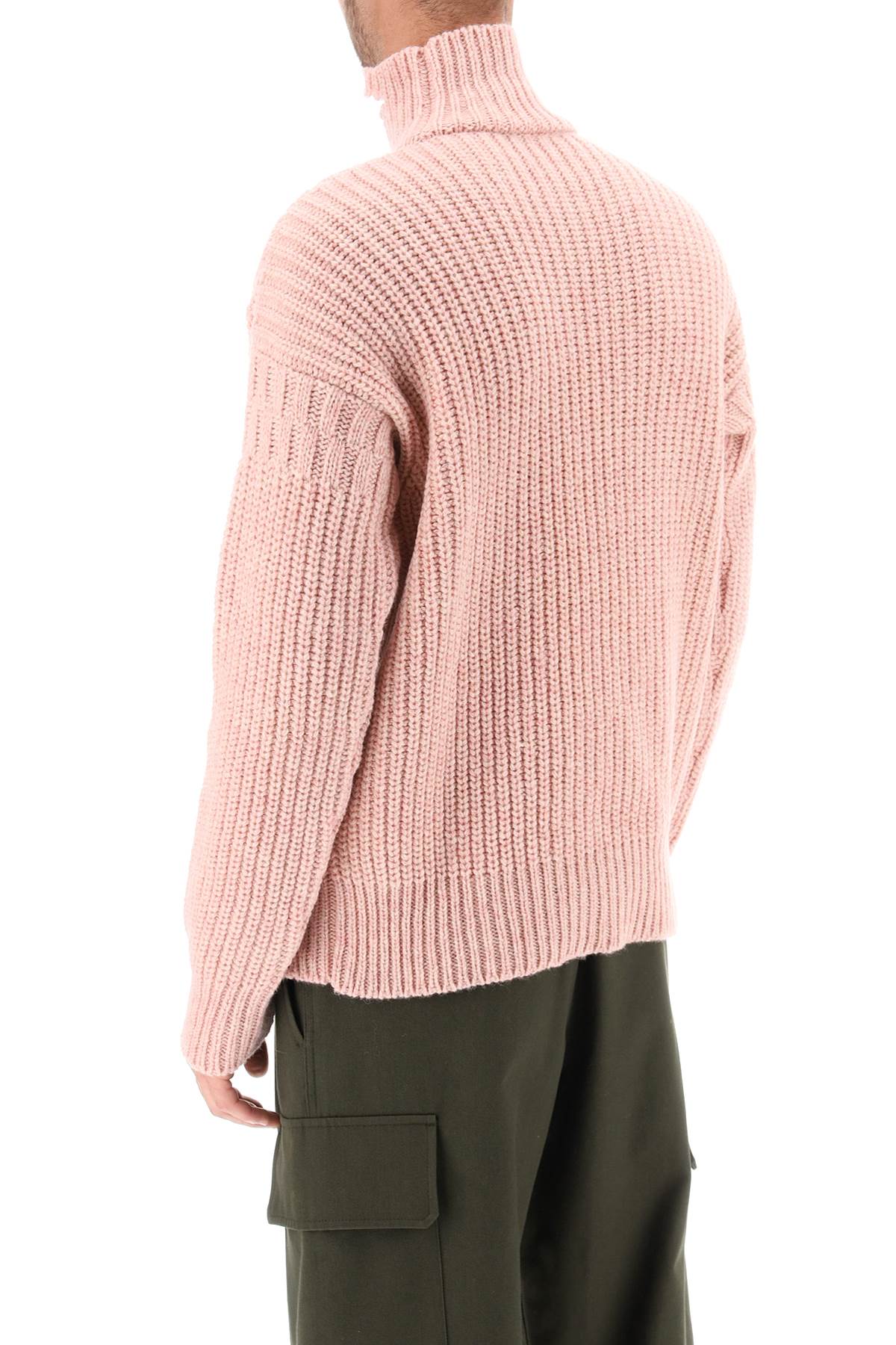 Marni Marni funnel-neck sweater in destroyed-effect wool