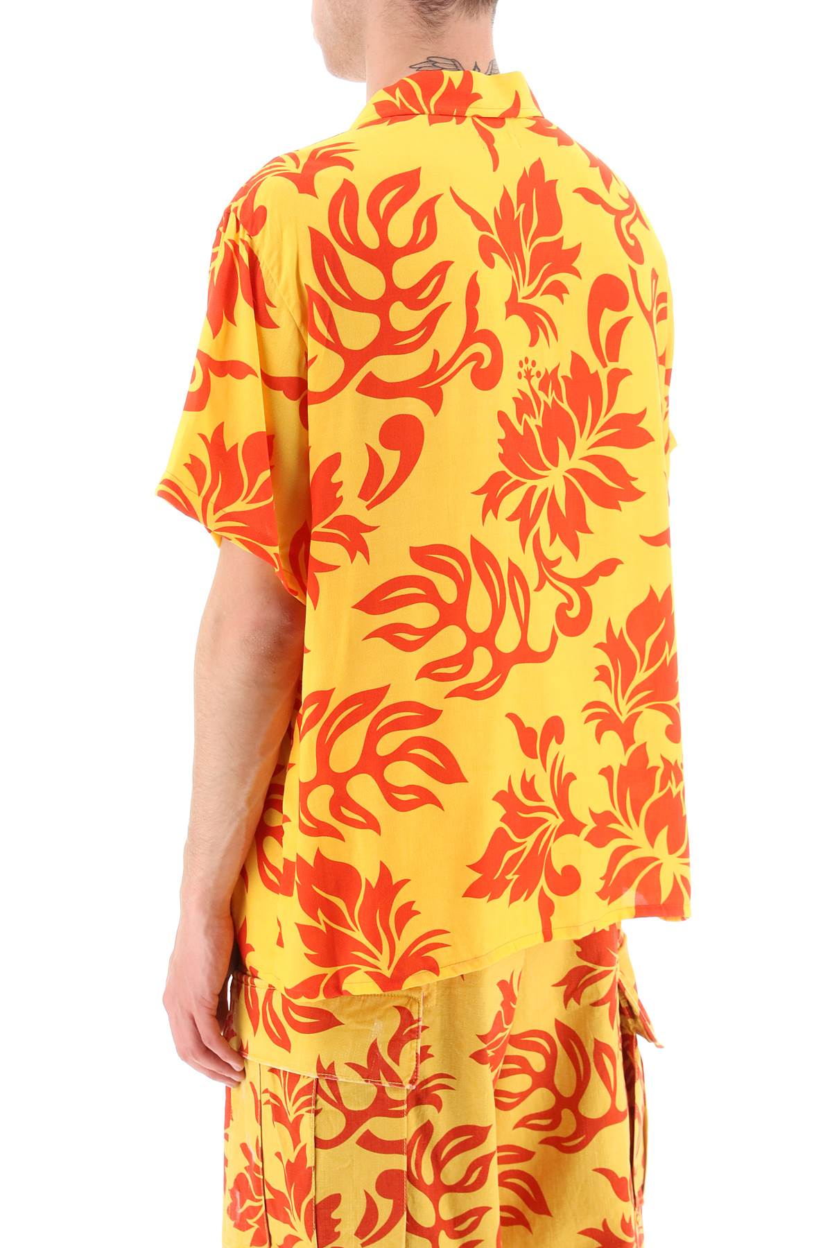 Erl Erl printed viscose bowling shirt