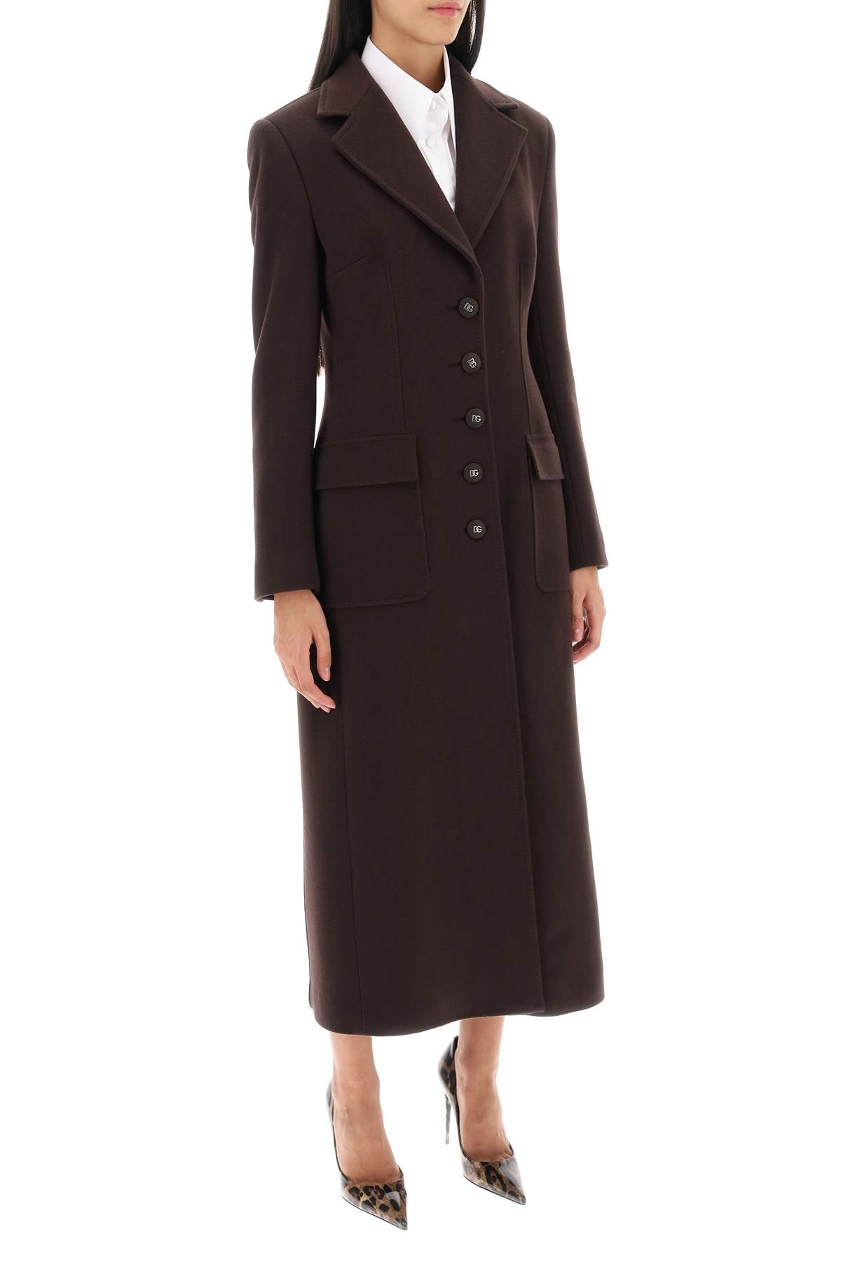 Dolce & Gabbana Dolce & gabbana shaped coat in wool and cashmere