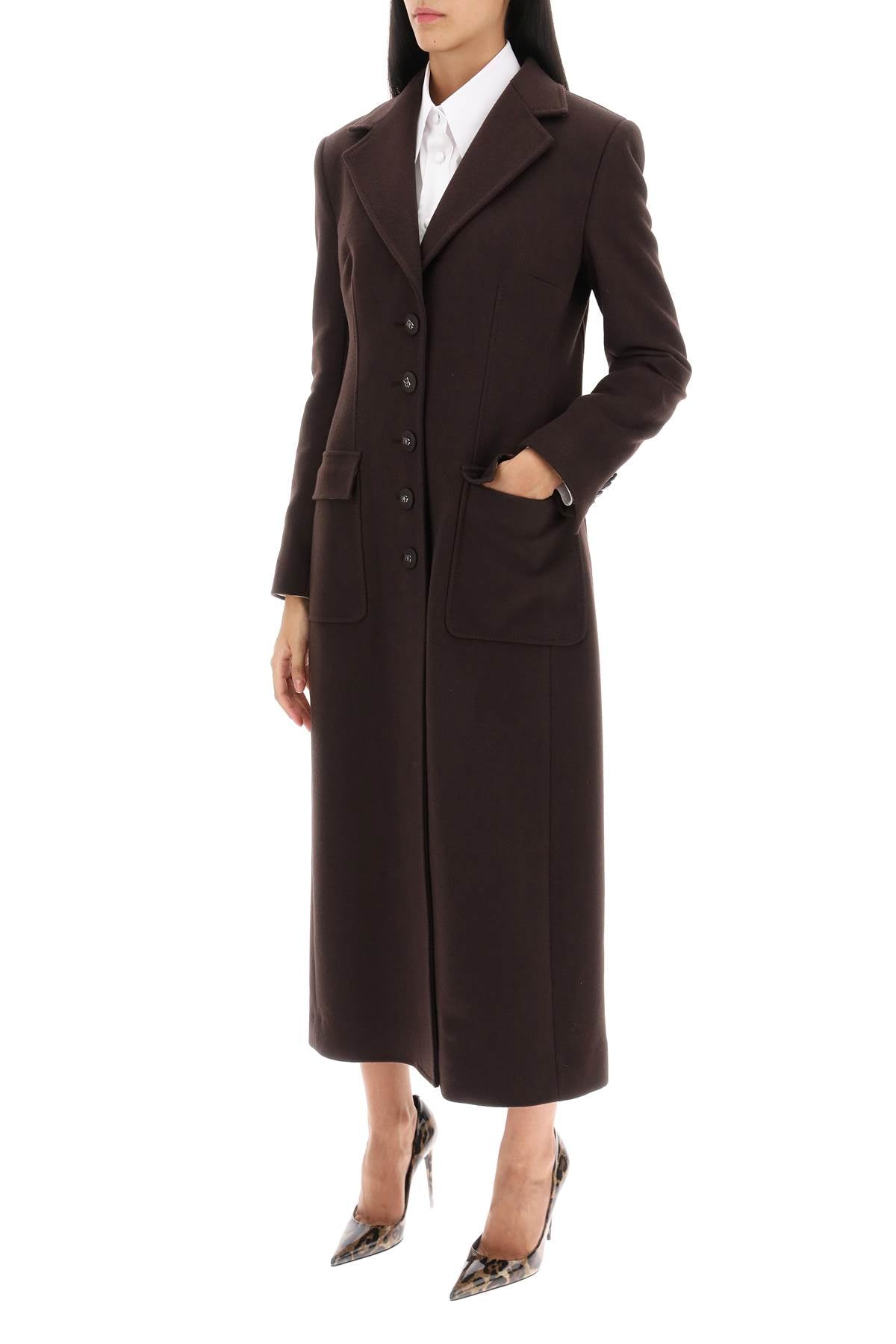 Dolce & Gabbana Dolce & gabbana shaped coat in wool and cashmere