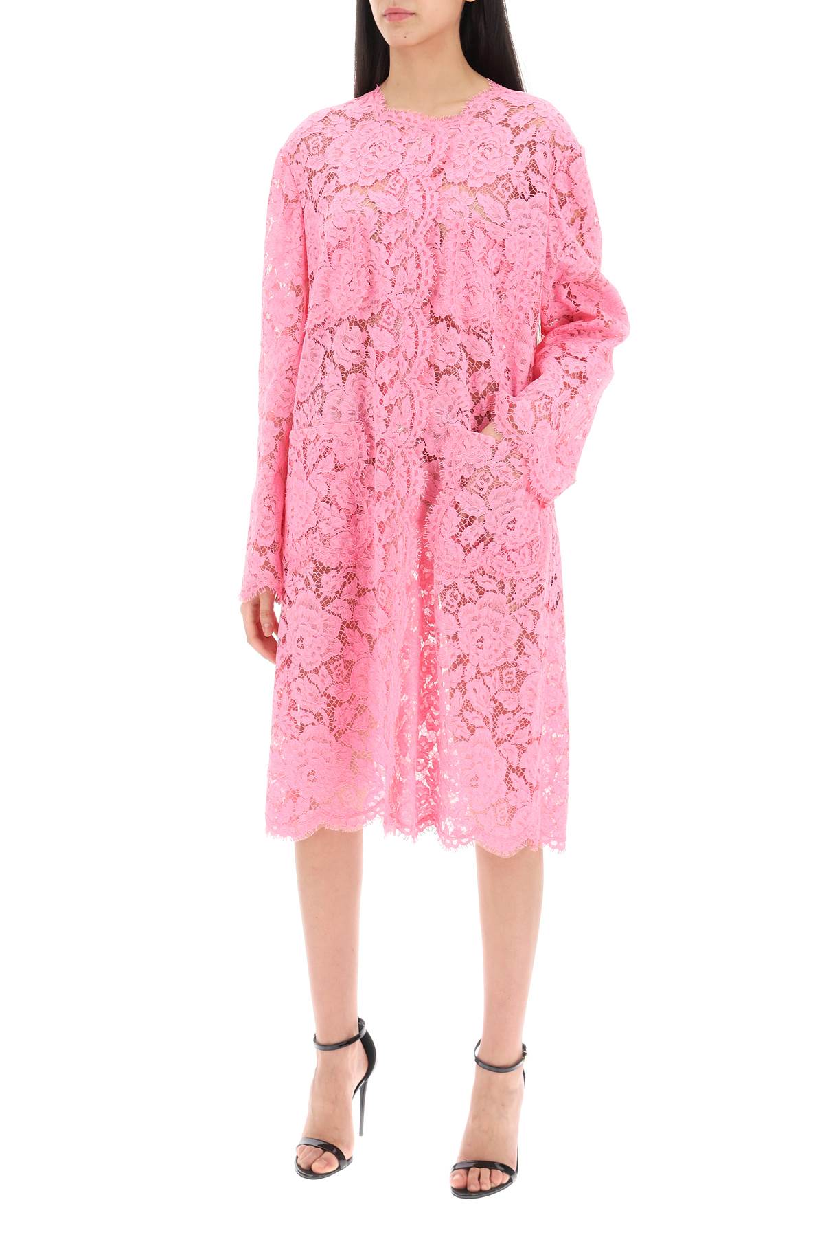 Dolce & Gabbana Dolce & gabbana dust coat in floral cordonnet lace