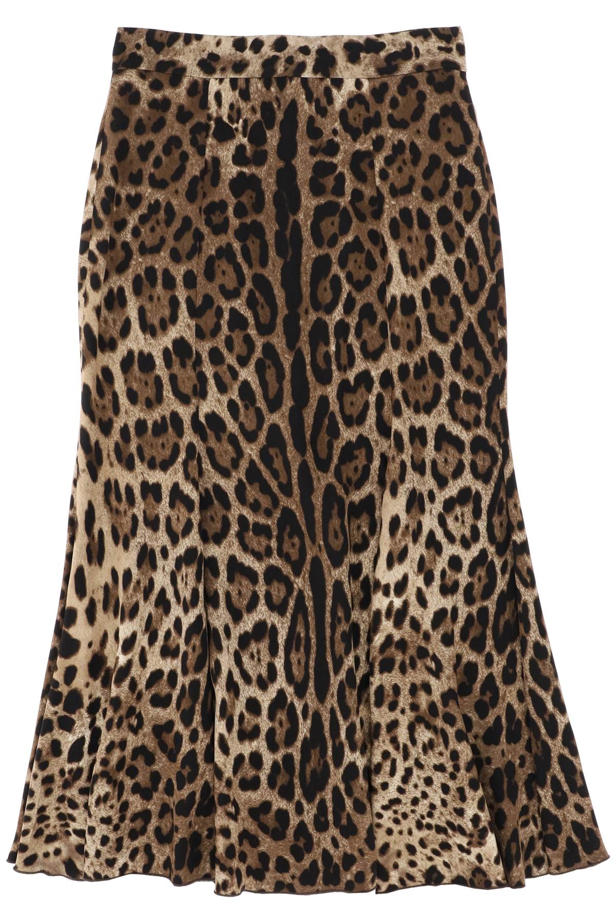 Dolce & Gabbana Dolce & gabbana leopard print jersey midi skirt