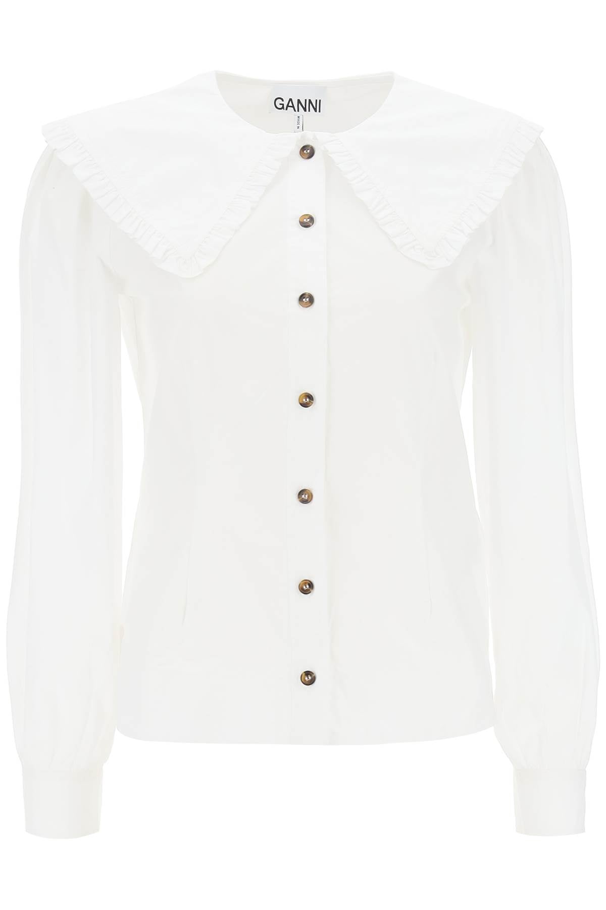 Ganni Ganni maxi collar shirt