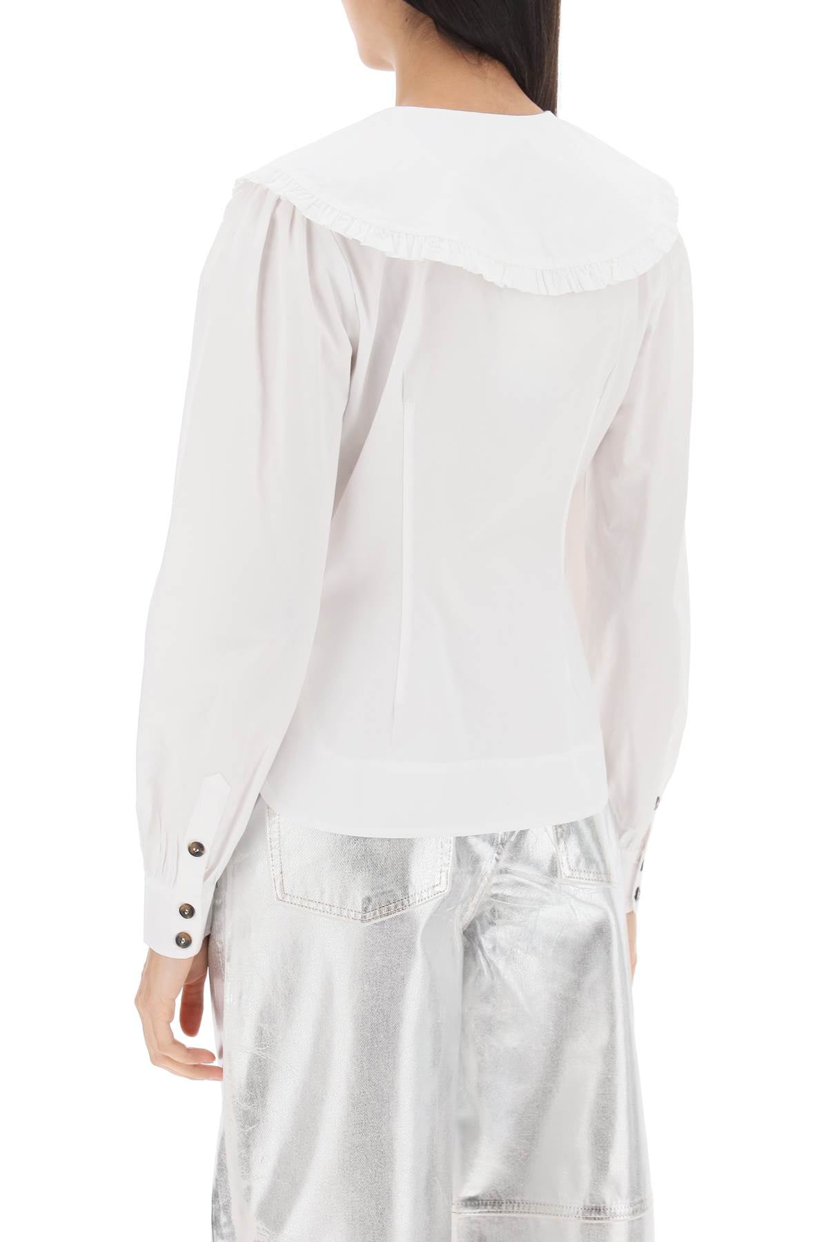 Ganni Ganni maxi collar shirt