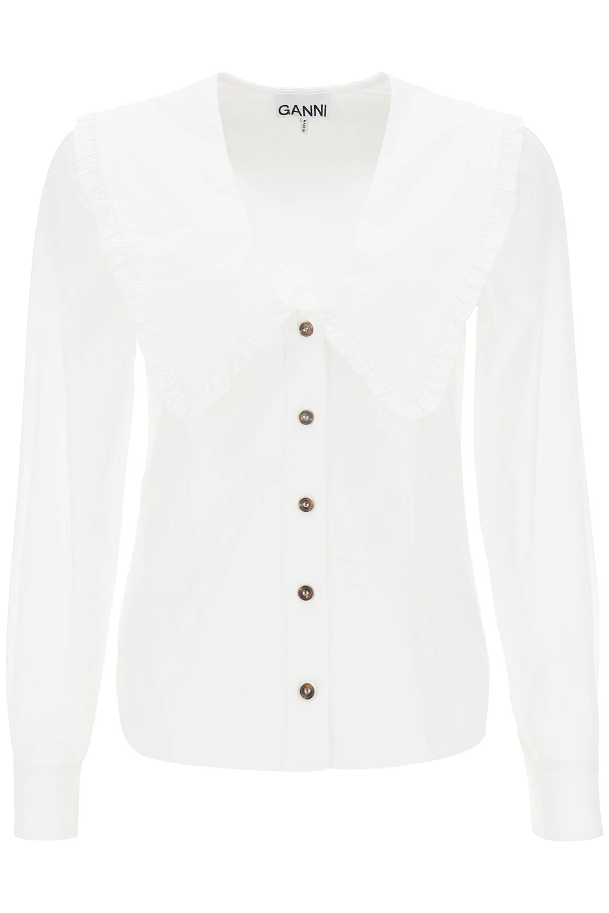 Ganni Ganni maxi collar shirt