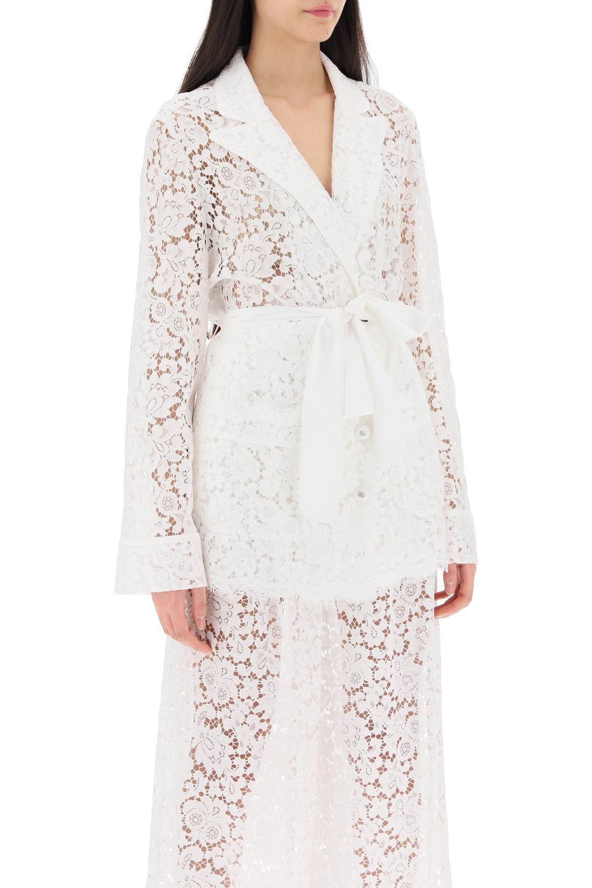 Dolce & Gabbana Dolce & gabbana pajama shirt in cordonnet lace