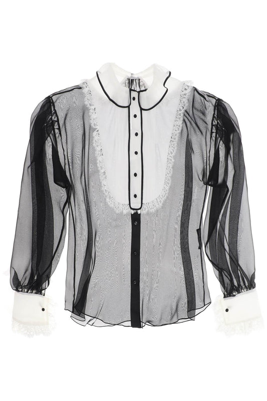 Dolce & Gabbana Dolce & gabbana chiffon blouse with plastr