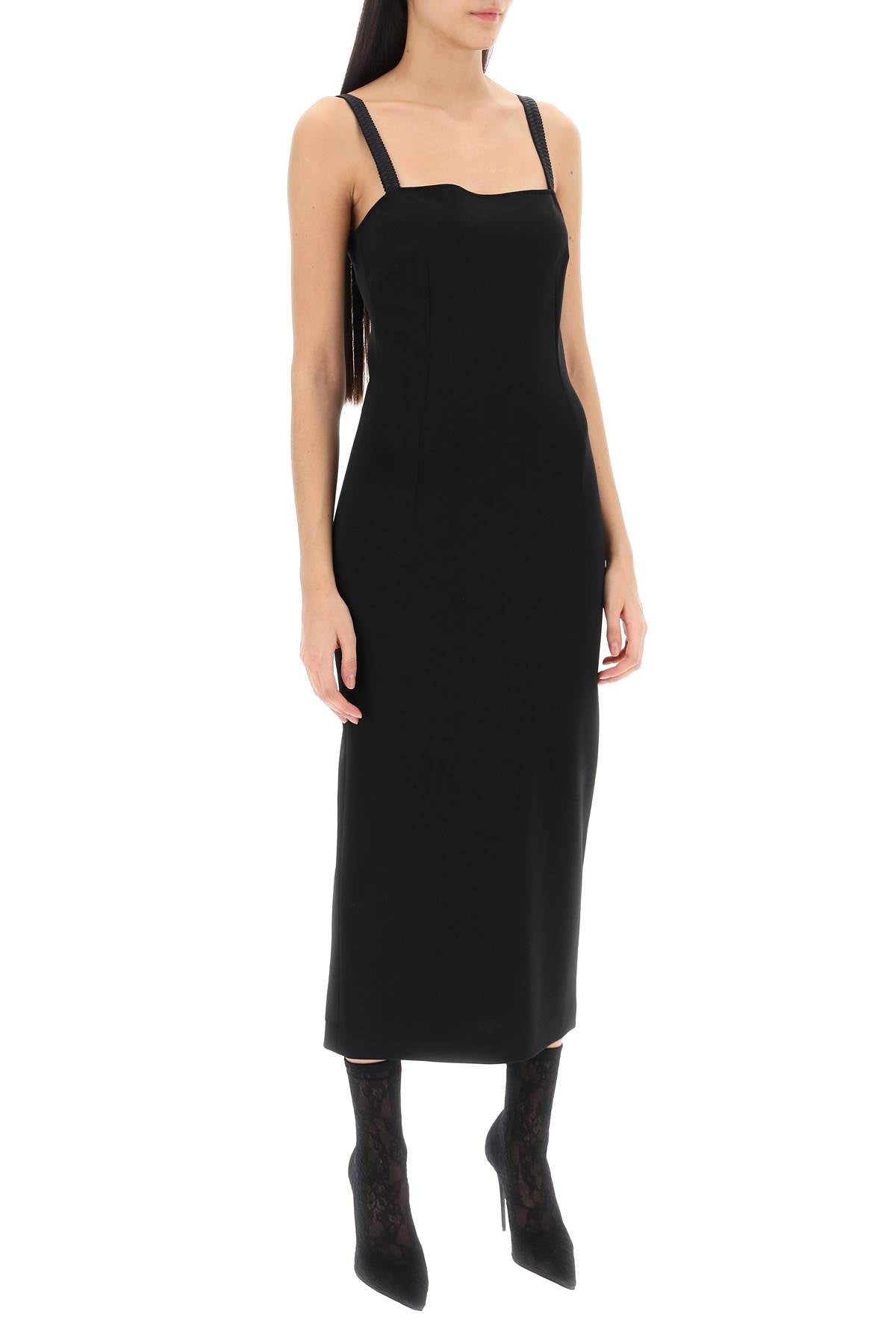 Dolce & Gabbana Dolce & gabbana midi sheath dress in milano stitch jersey