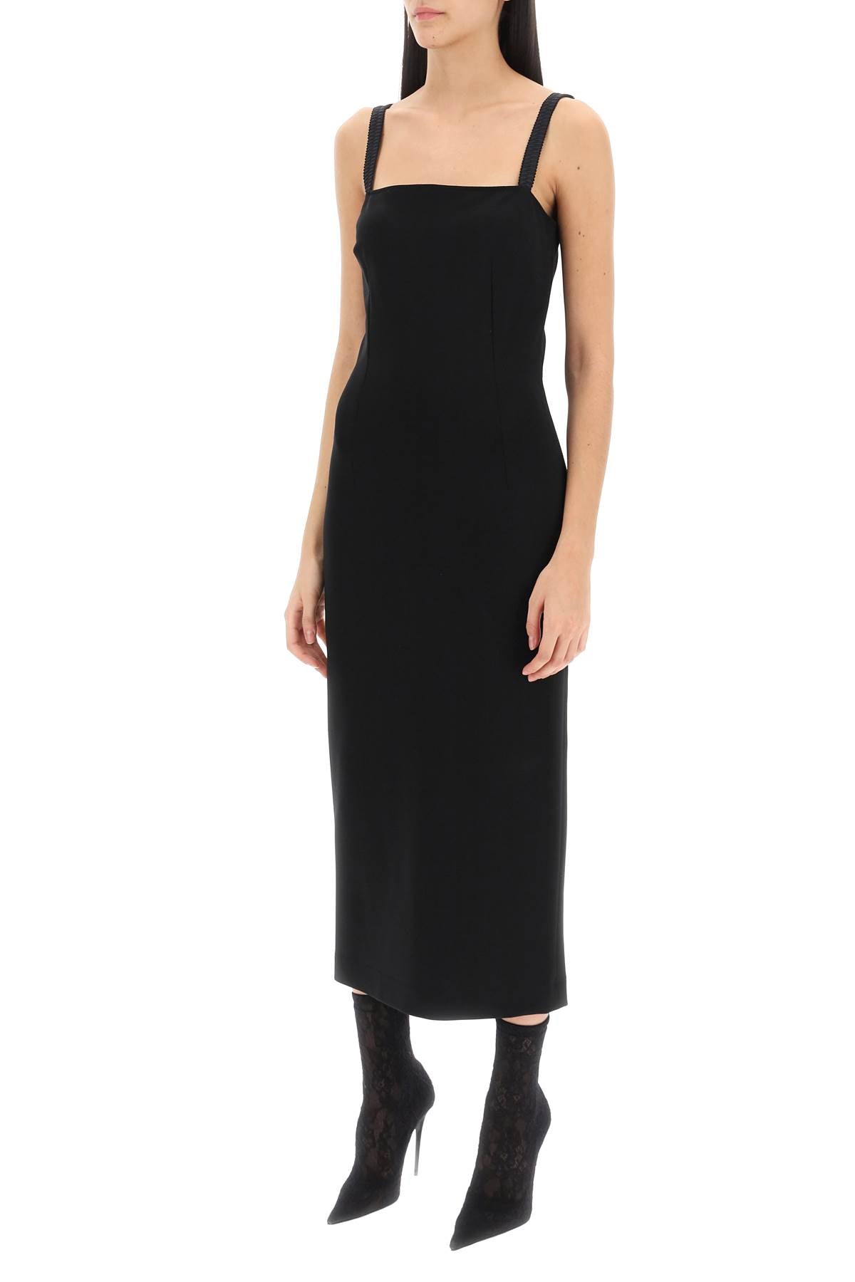 Dolce & Gabbana Dolce & gabbana midi sheath dress in milano stitch jersey