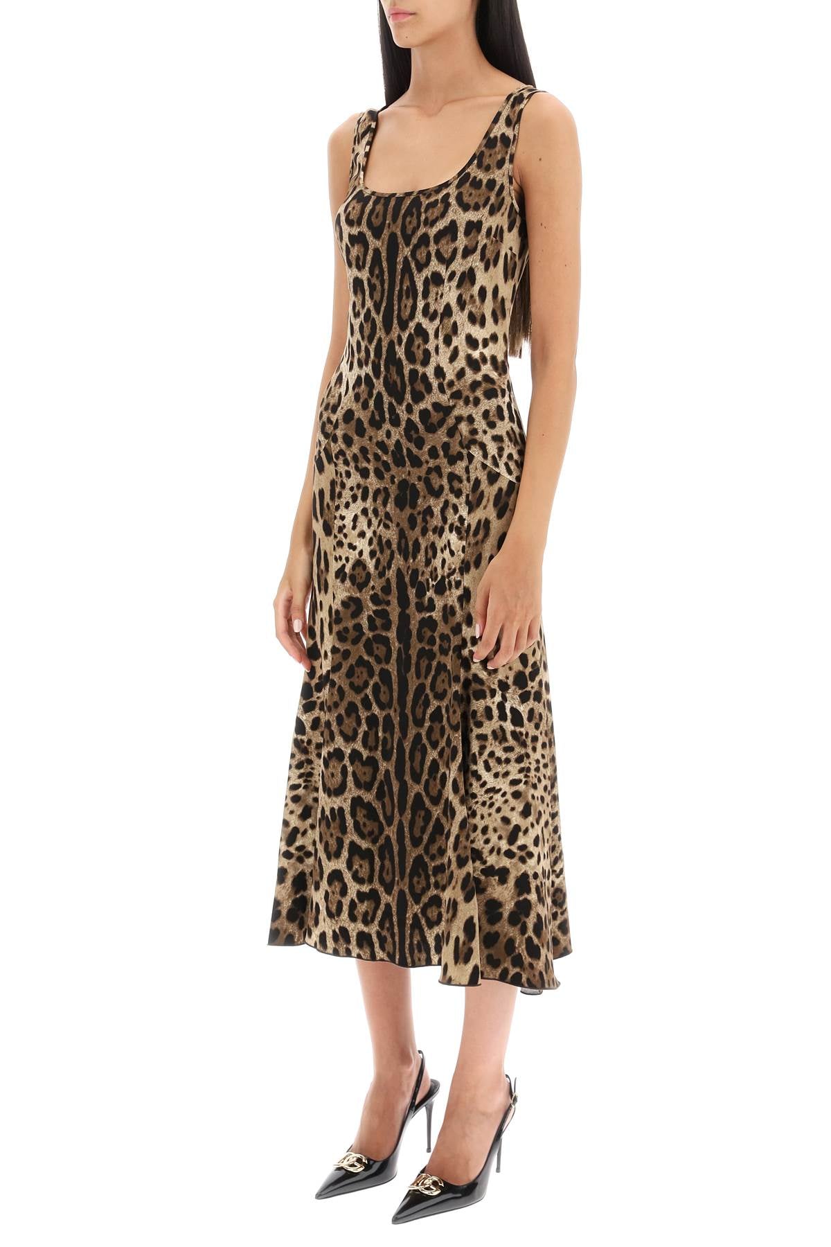 Dolce & Gabbana Dolce & gabbana leopard print jersey midi dress