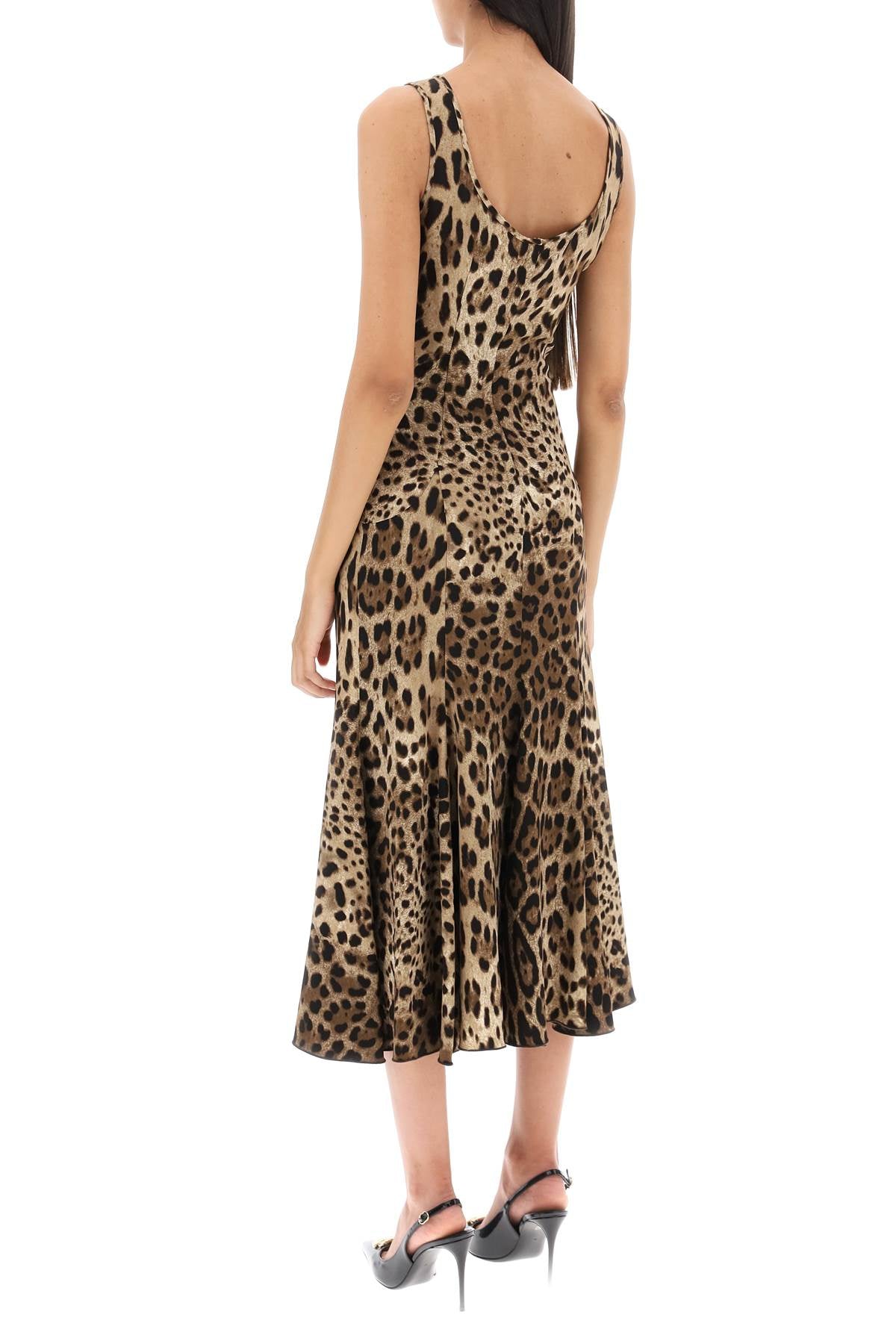 Dolce & Gabbana Dolce & gabbana leopard print jersey midi dress