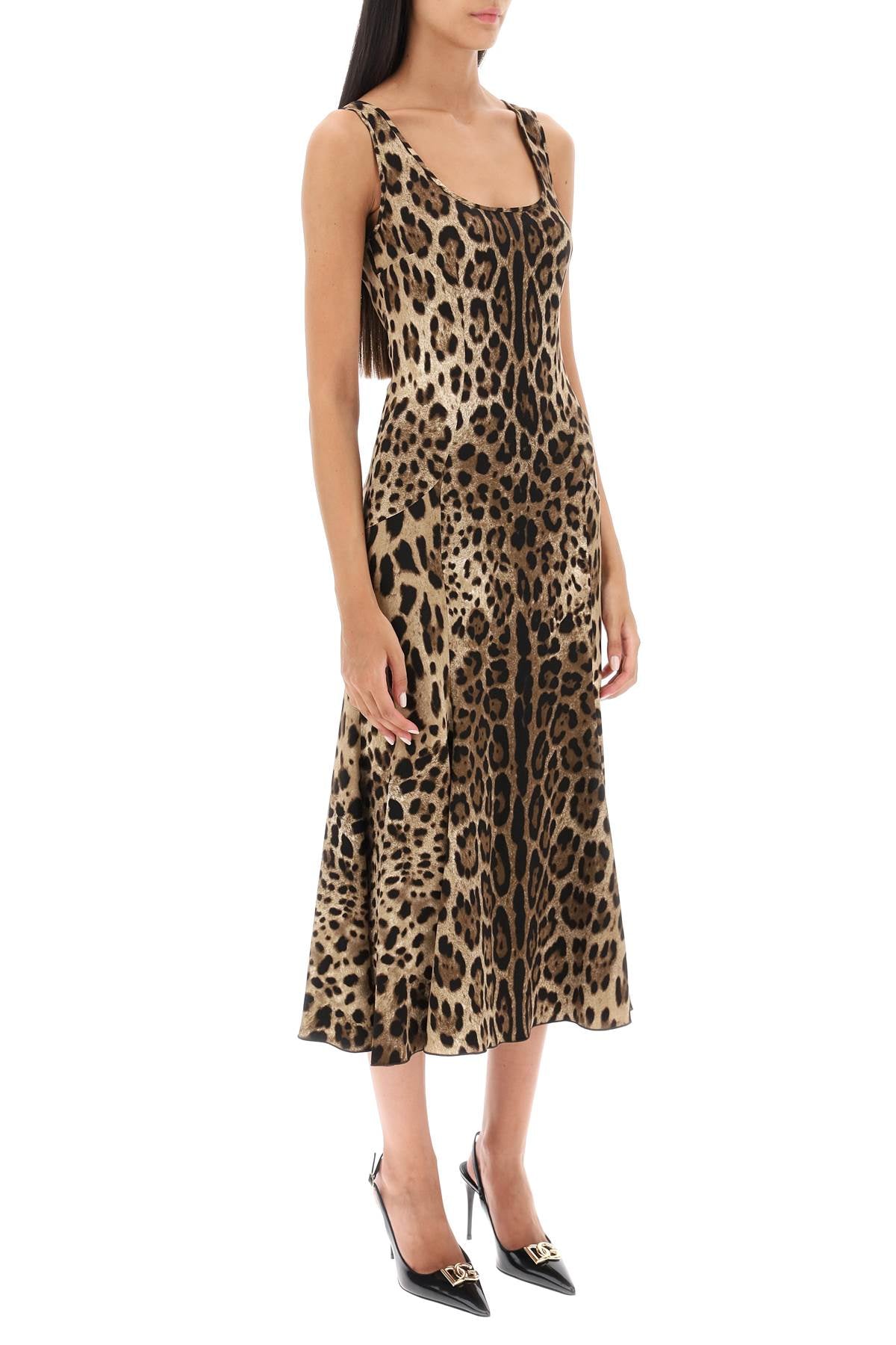 Dolce & Gabbana Dolce & gabbana leopard print jersey midi dress