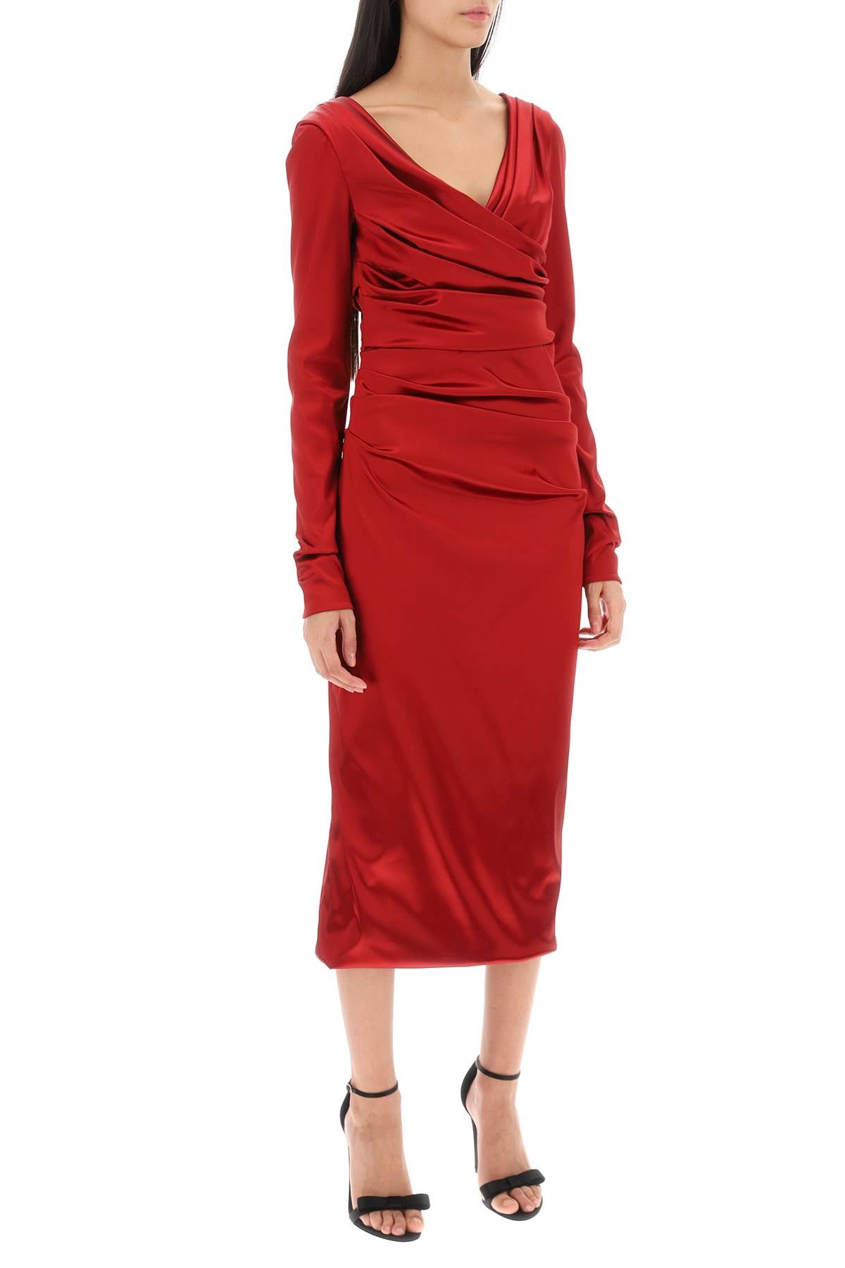 Dolce & Gabbana Dolce & gabbana draped dress in satin