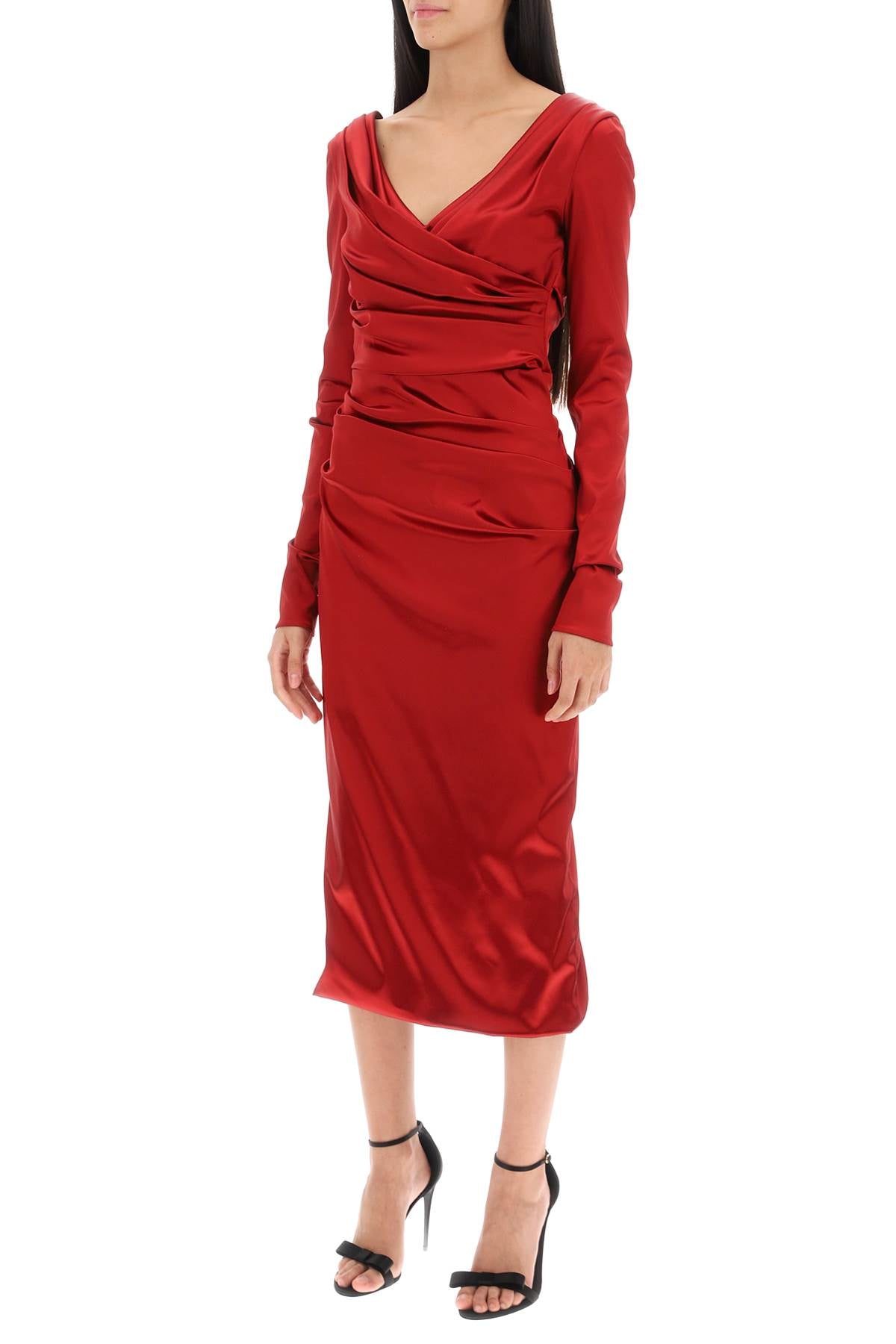 Dolce & Gabbana Dolce & gabbana draped dress in satin